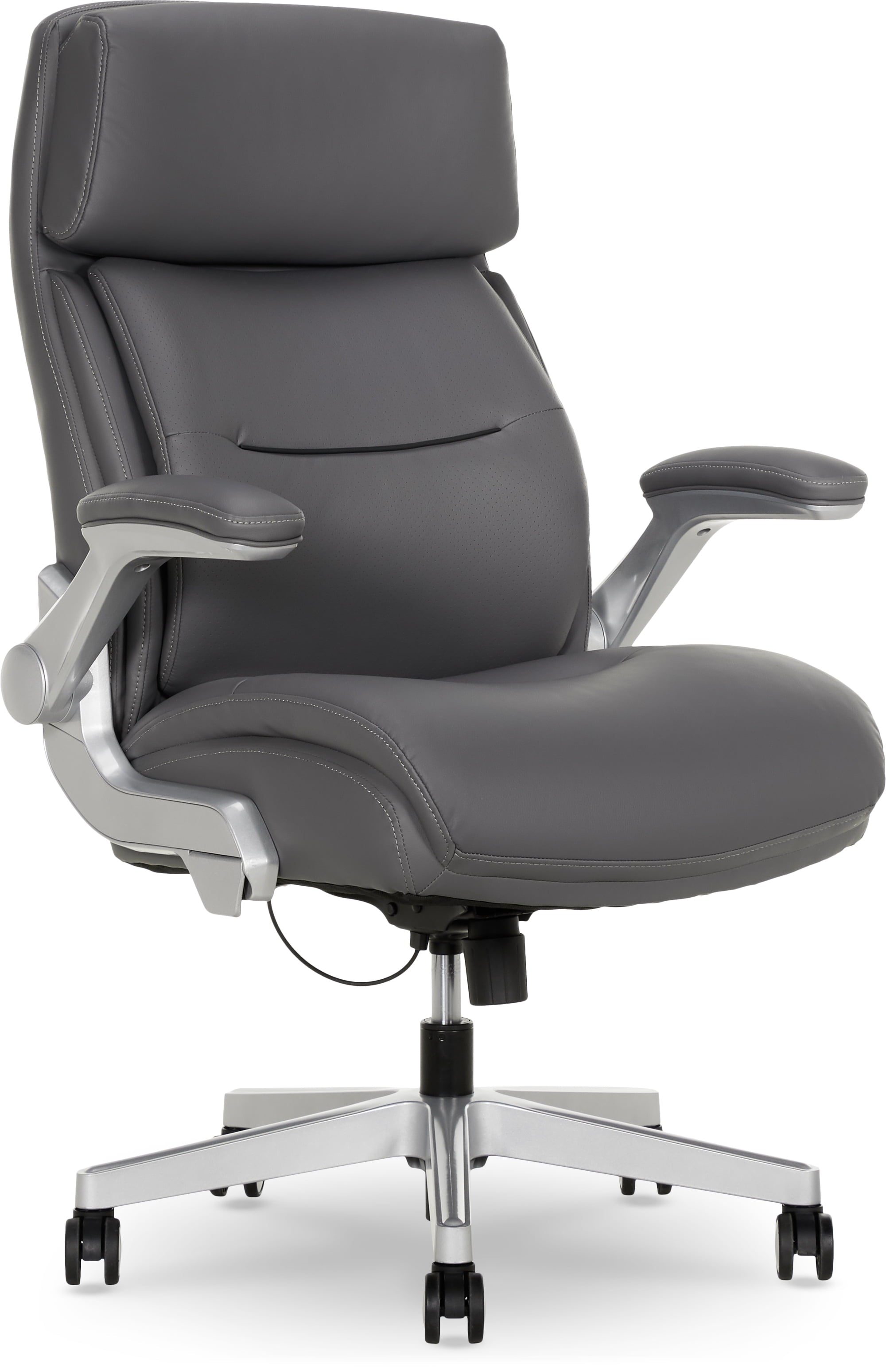 Shaquille O'Neal Cenzo Ergonomic Big and Tall Office Chair ,Flip-Up Arms PureSoft Upholstery High-Back Desk Chair with 400 lb Capacity, Black