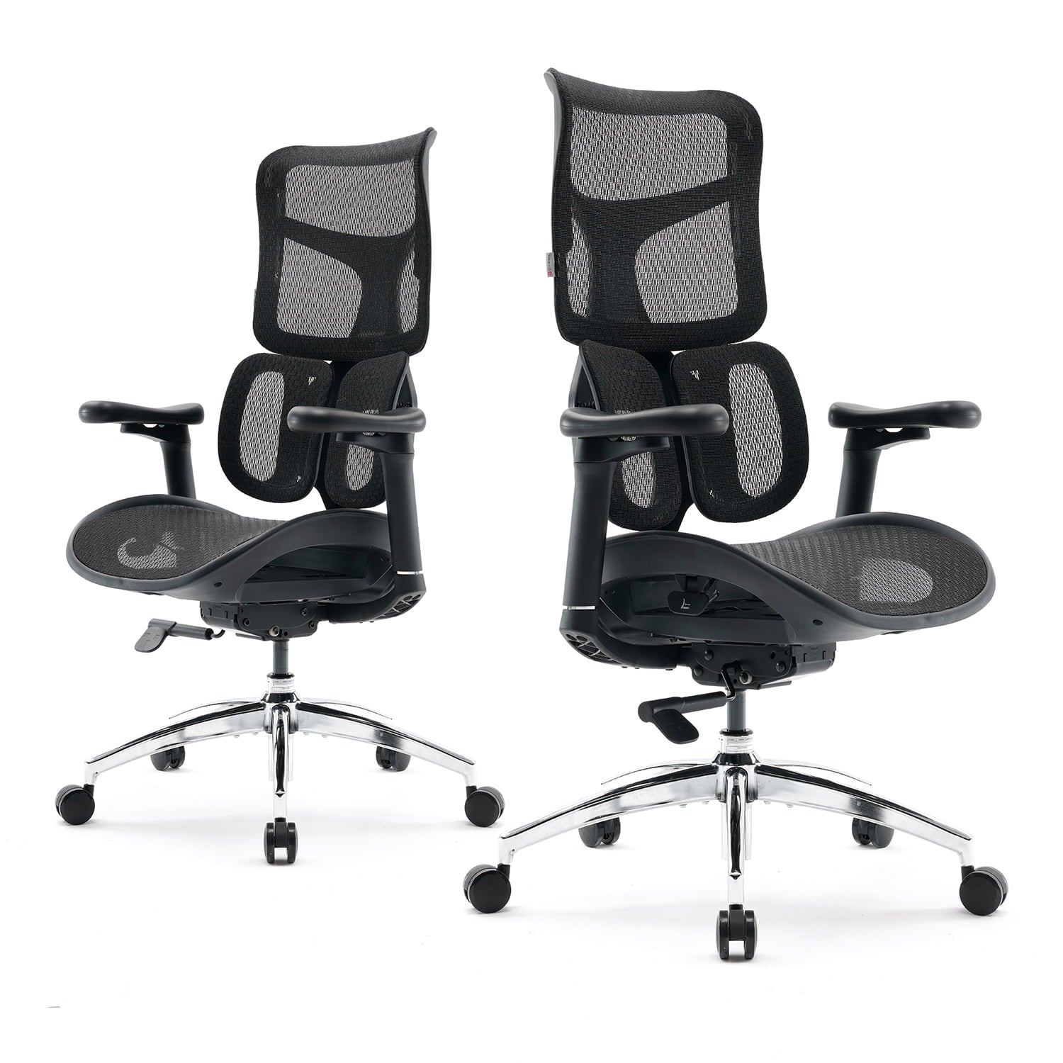 SIHOO Doro S100 Ergonomic Office Chair - with Dual Dynamic Lumbar Support, 5-Level Adjustable Backrest, 4D Coordinated Armrests, 135-degree Max. Recline Angle White