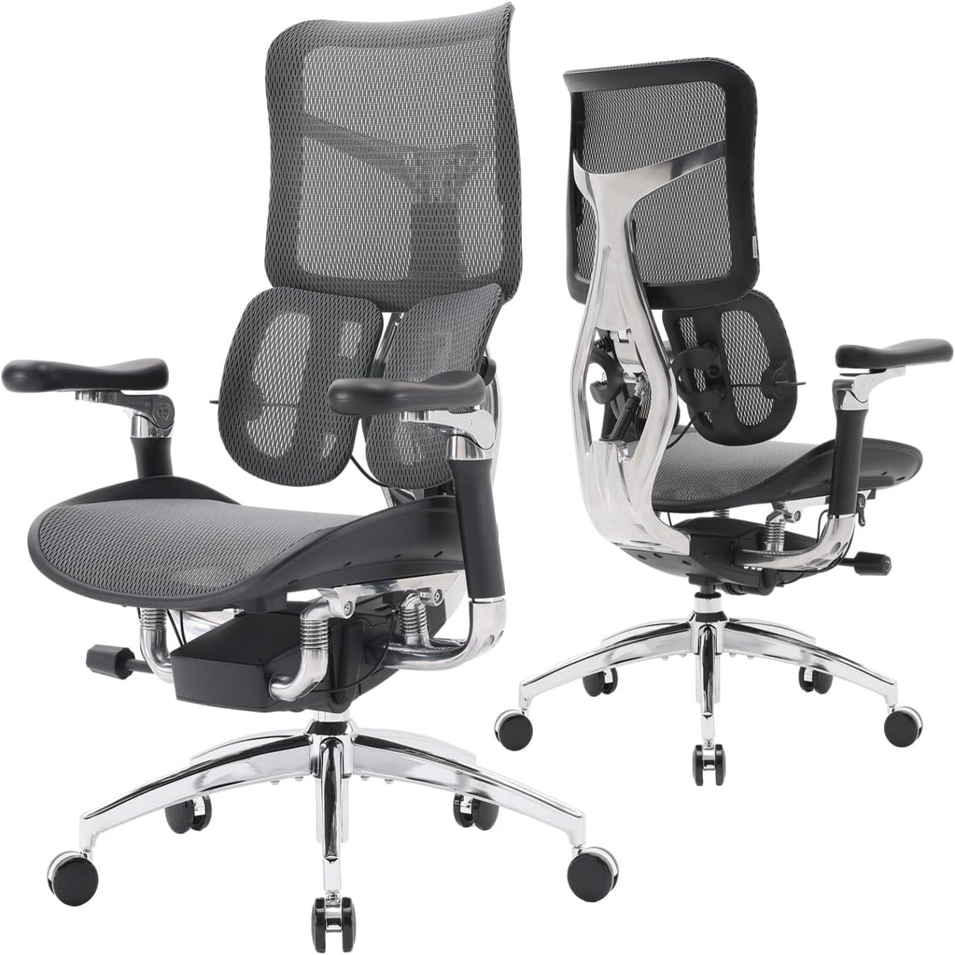 SIHOO Doro-S300 Ergonomic Office Chair, High Back Mesh Office Chair, Zero-Gravity Mechanism-6D Coordinated Armrests Desk Chair for Home Office - White