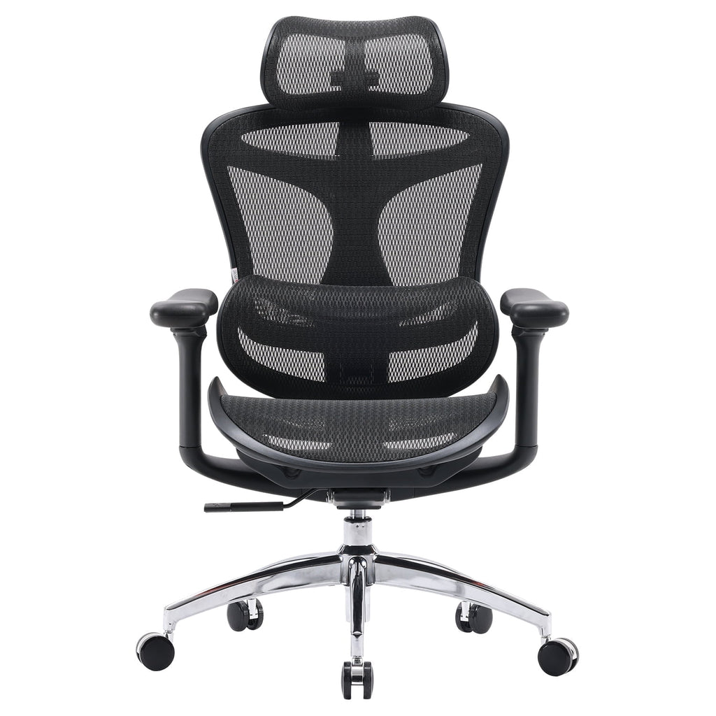Sihoo Doro C300 Ergonomic Office Chair with Headrest, Lumbar Support, Adjustable Backrest, 3D Armrests, Breathable Mesh, Height & Tilt Adjustment - Black