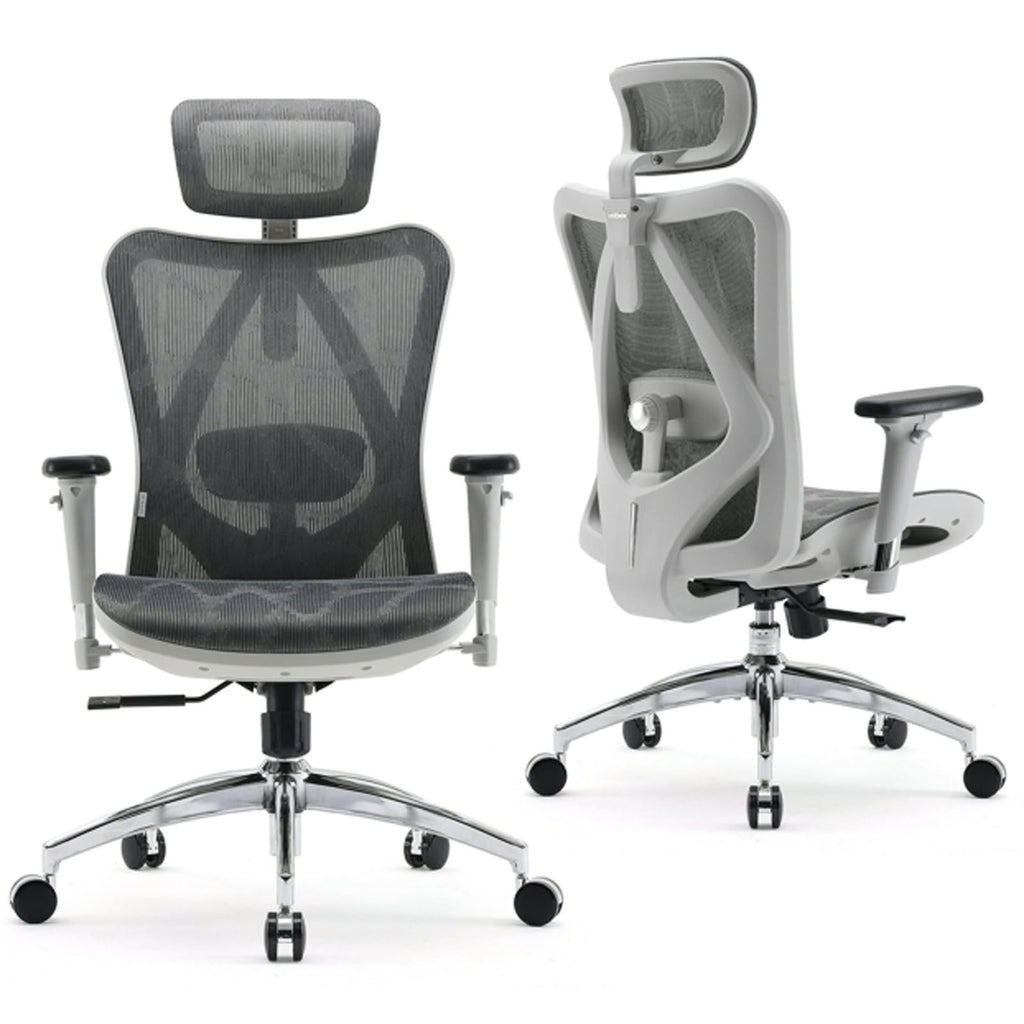 Sihoo M57 Ergonomic Office Chair, Adjustable Swivel Mesh High Back Desk Chair with Headrest, Lumbar Support, Black
