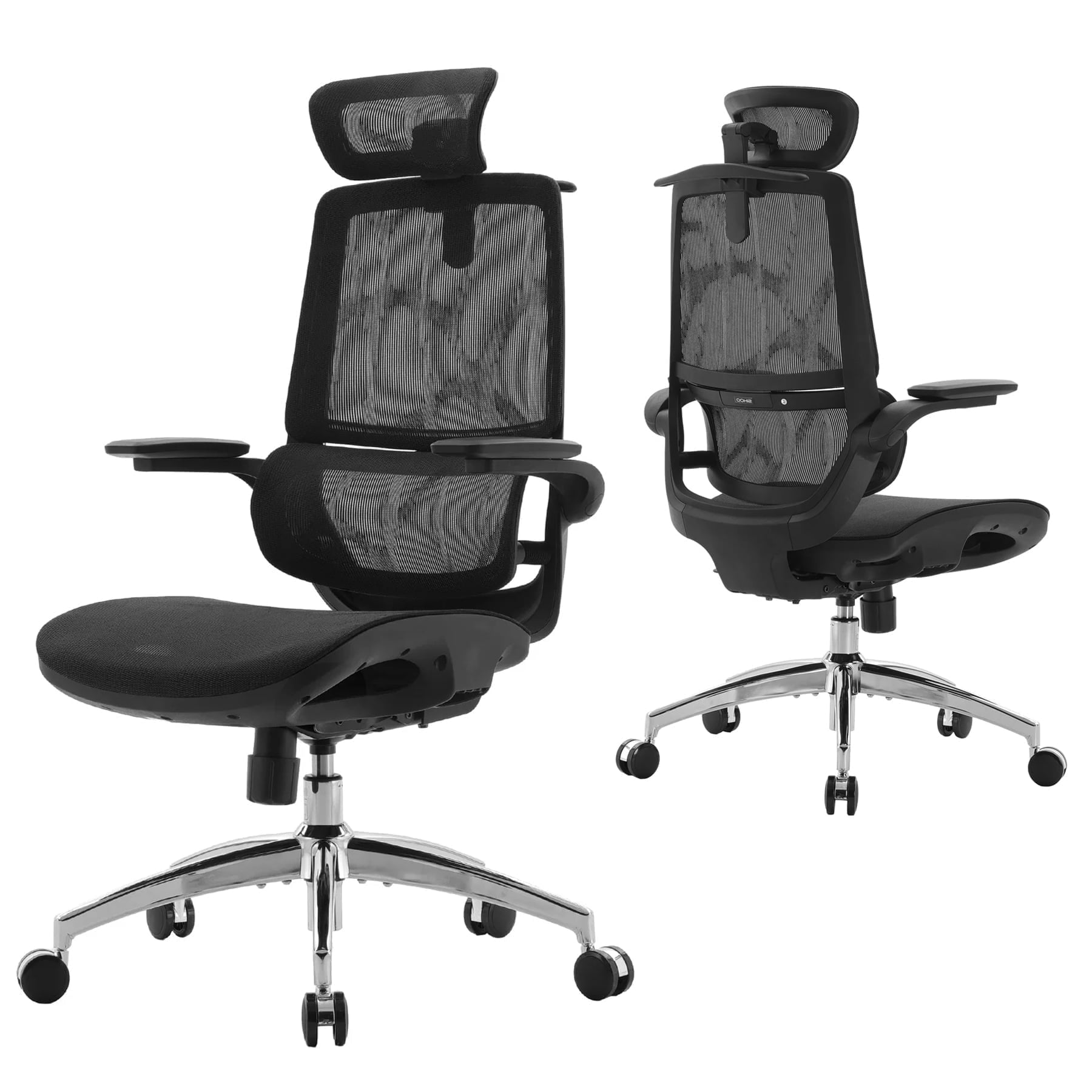 Sihoo M59AS Ergonomic Office Chair with Mesh Backrest, Flip Armrests, Headrest, White