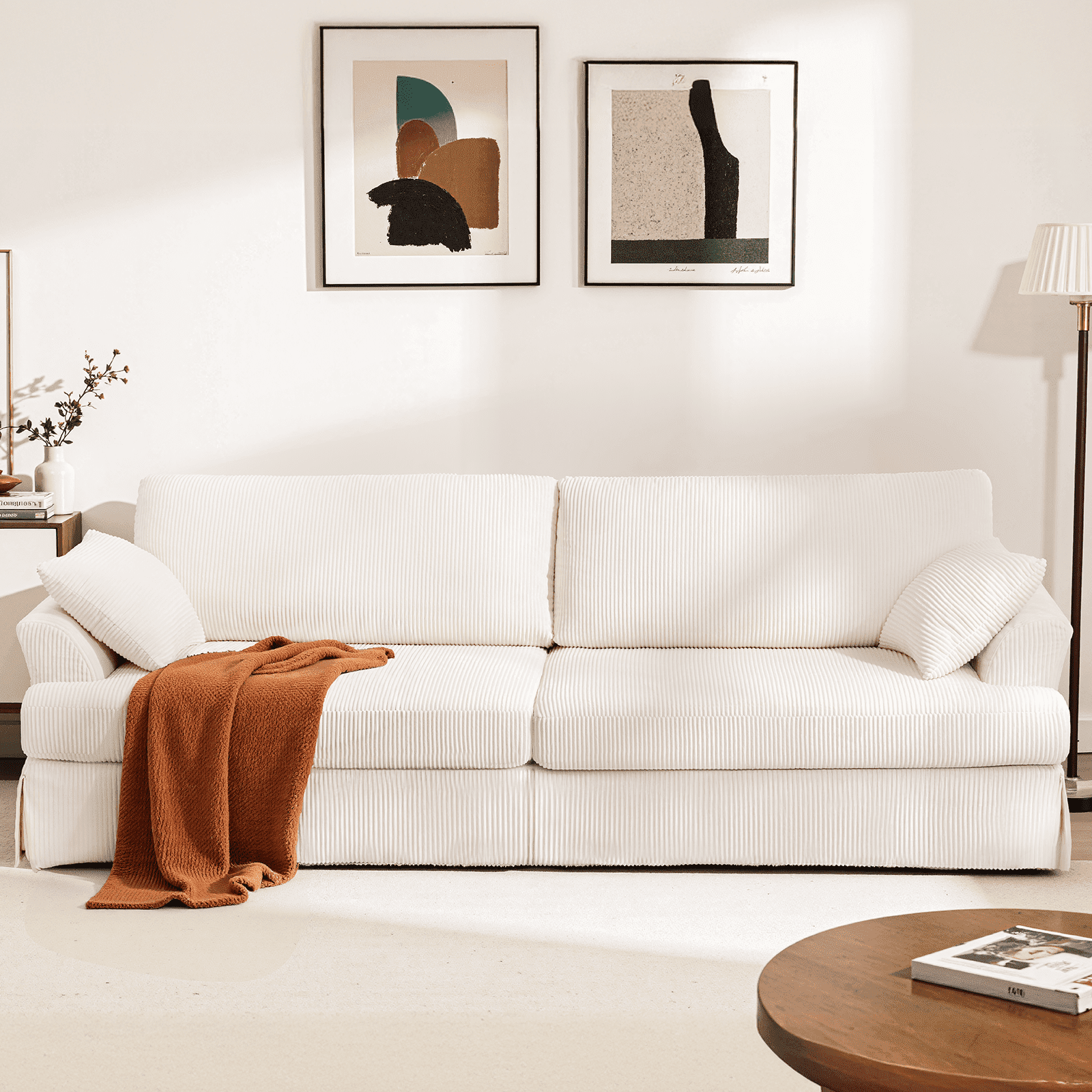 87 Sofa, Comfy Cloud Couch, Upholstered Couch for Living Room, Green