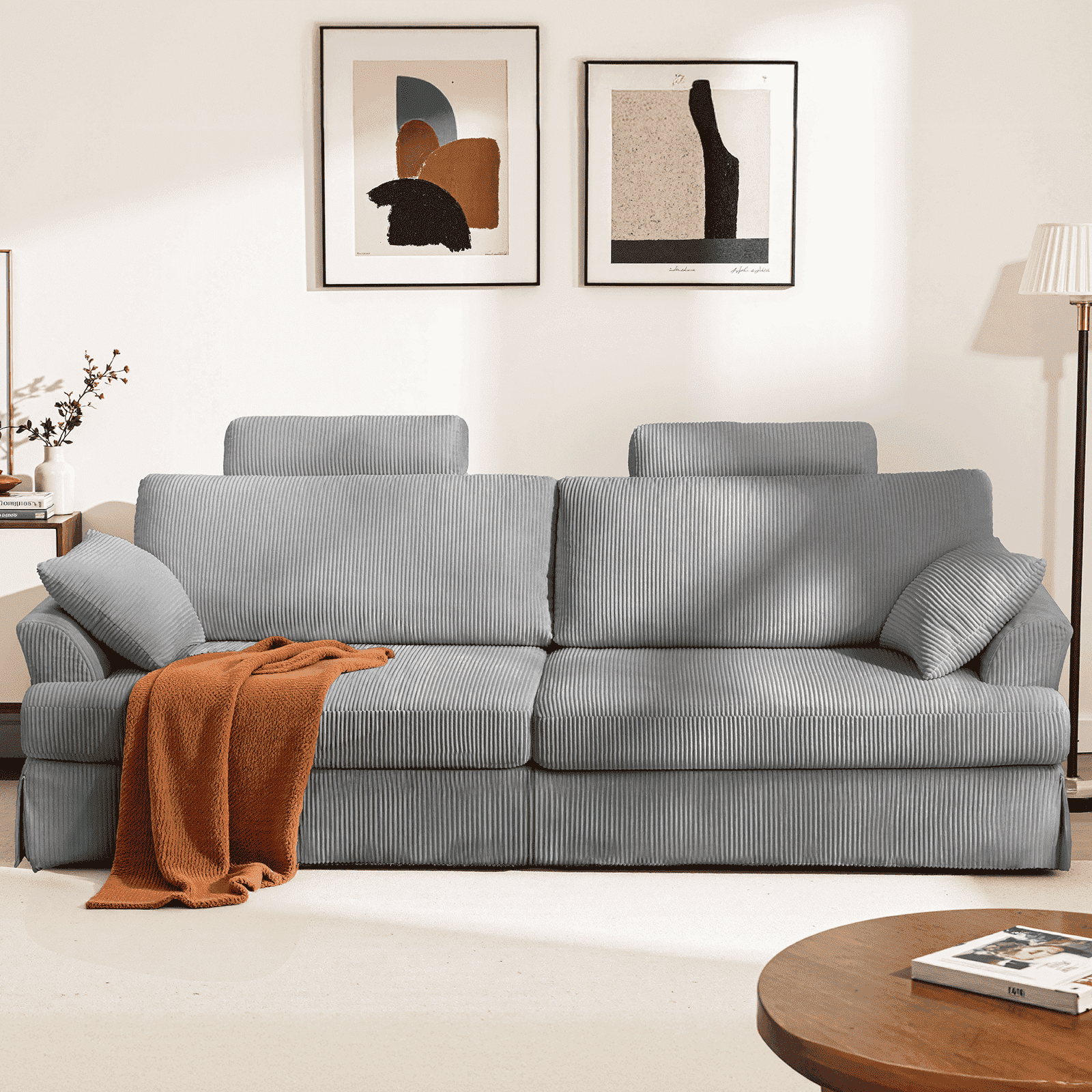 87 Sofa, Comfy Cloud Couch, Upholstered Couch for Living Room, Green