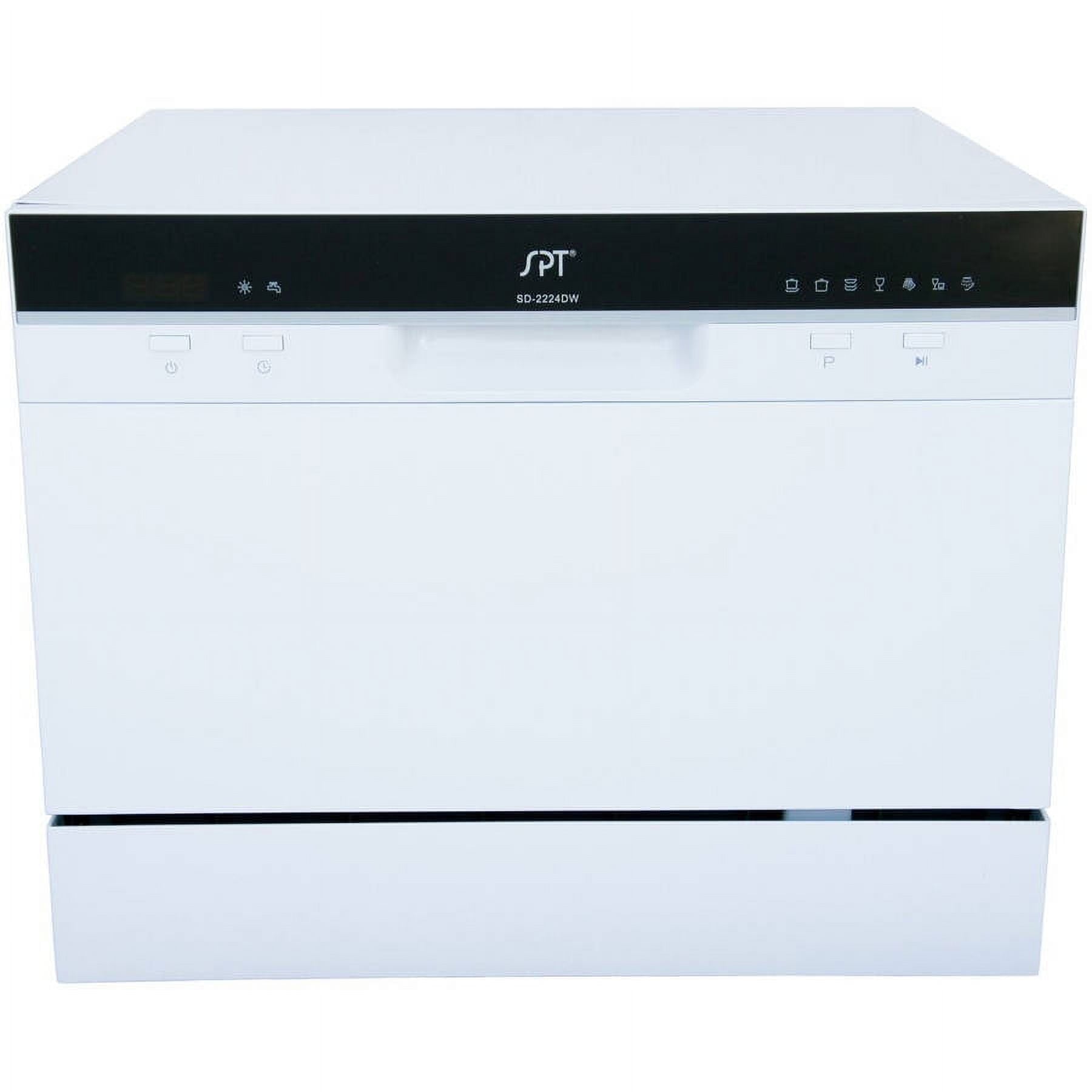 6 Place Settings Silver Countertop Dishwasher with Delay Start and LED display
