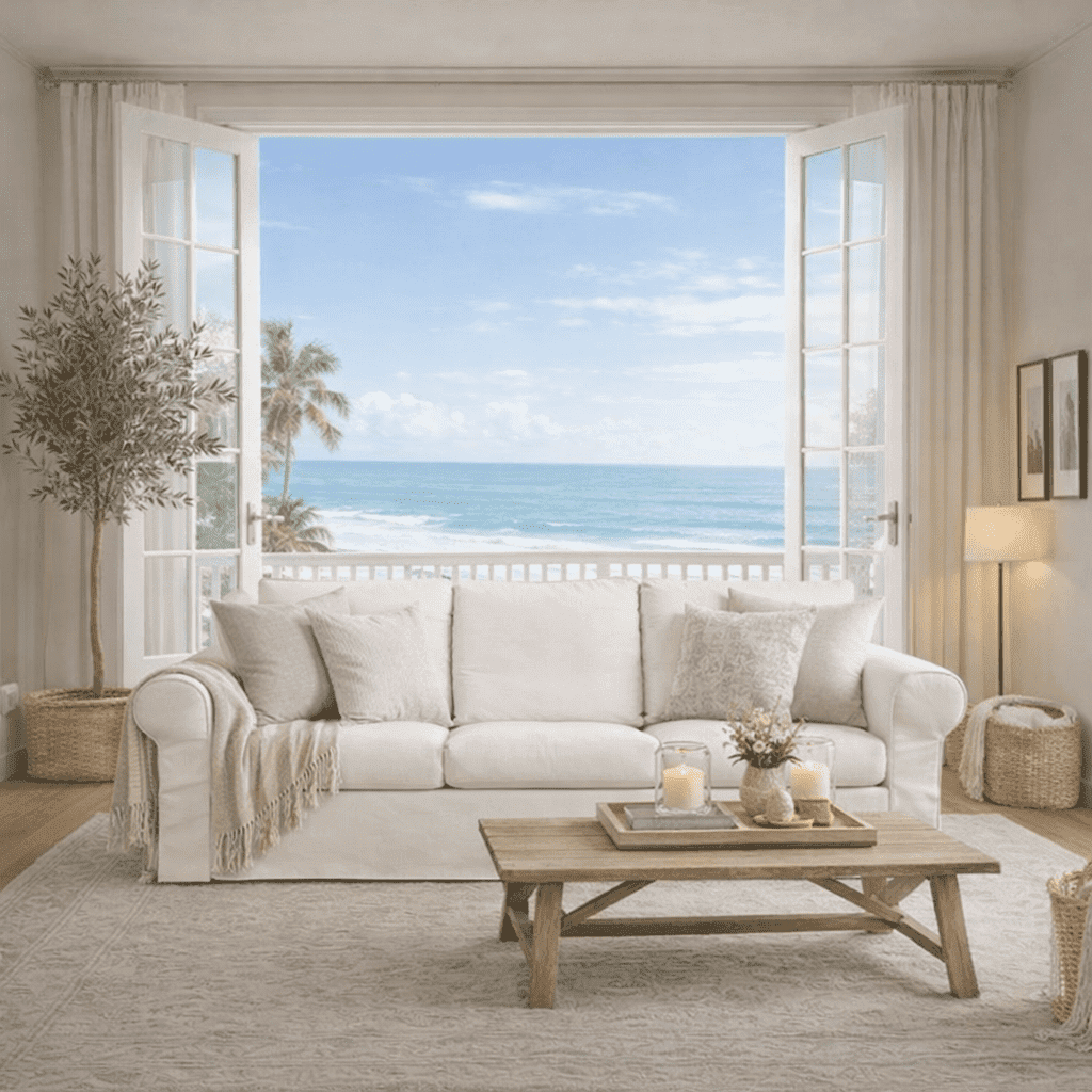 Vorthio 3-Seater Farmhouse Sofa, Deep Seat Couch with High Back Support, Removable Washable Cover, Grey