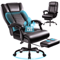 Waleaf Office Chair with Footrest,90-165°Reclining Ergonomic High Back Computer Desk Chair Lumbar Support for Home Office