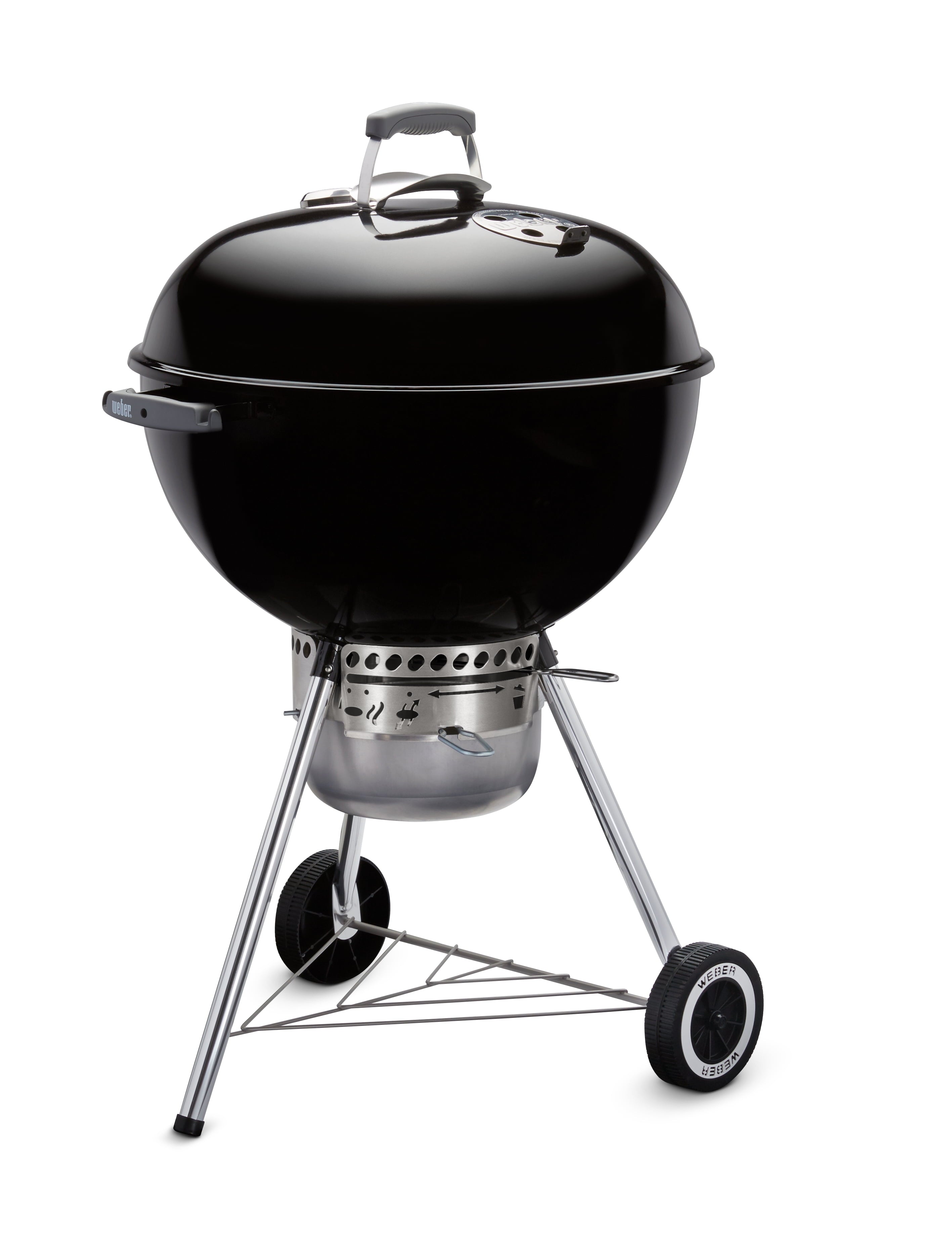 Weber Original Charcoal Grill, 22 Inch Premium Kettle Charcoal Grill, Black