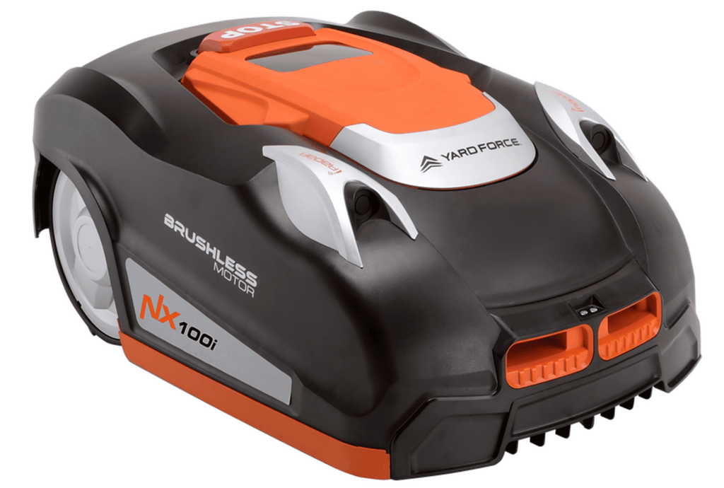 Yard Force Robotic Lawnmower, NX100i 28-Volt, Auto Charging, Self-Propelled Side Discharge Machine