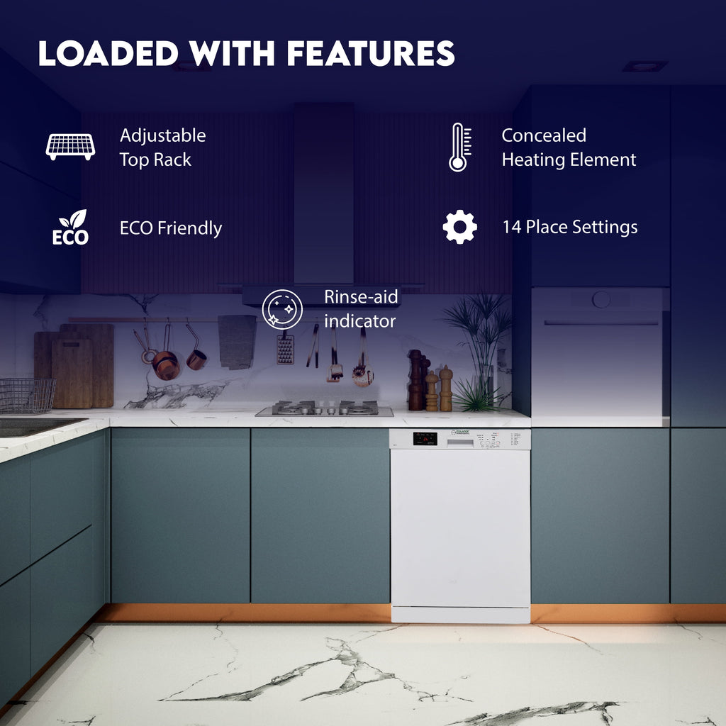 Equator Europe 24 Built in 14 place Dishwasher in White