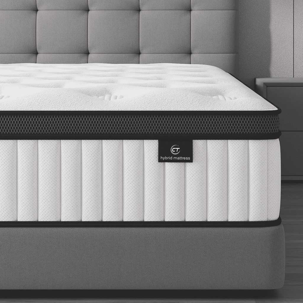 Madevos Queen Mattress in a Box, 10 inch Memory Foam individual Pocket Spring Hybrid Mattress - Medium Firm Support with Soft & Breathable