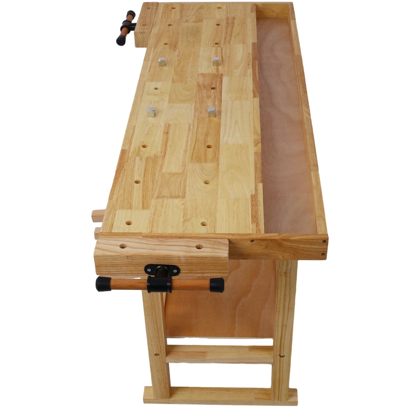 55-Inch Wood Workbench - Wooden Workbench for Garage Workshop and Home,