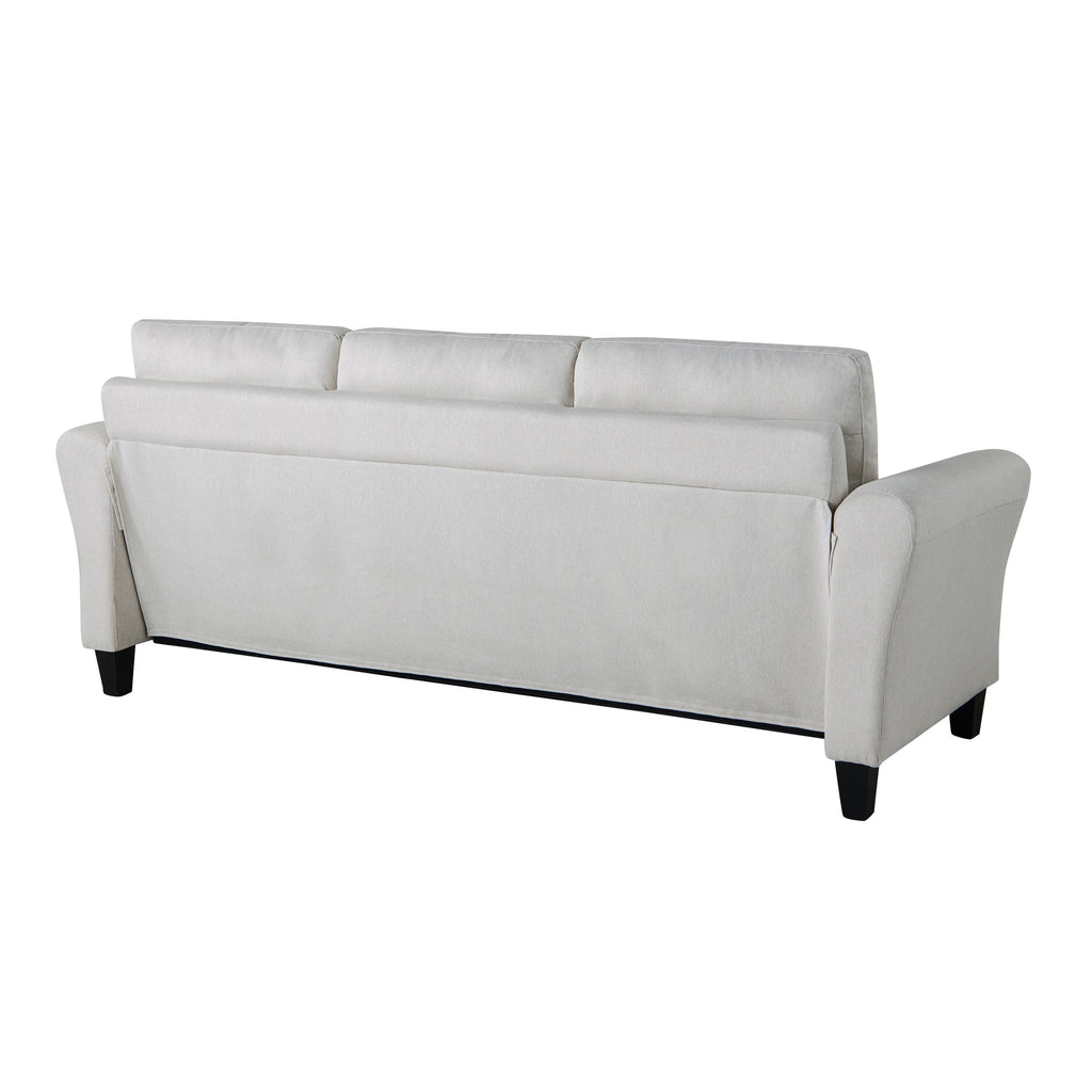 Lifestyle Solutions Alexa Sofa with Rolled Arms, Gray Fabric