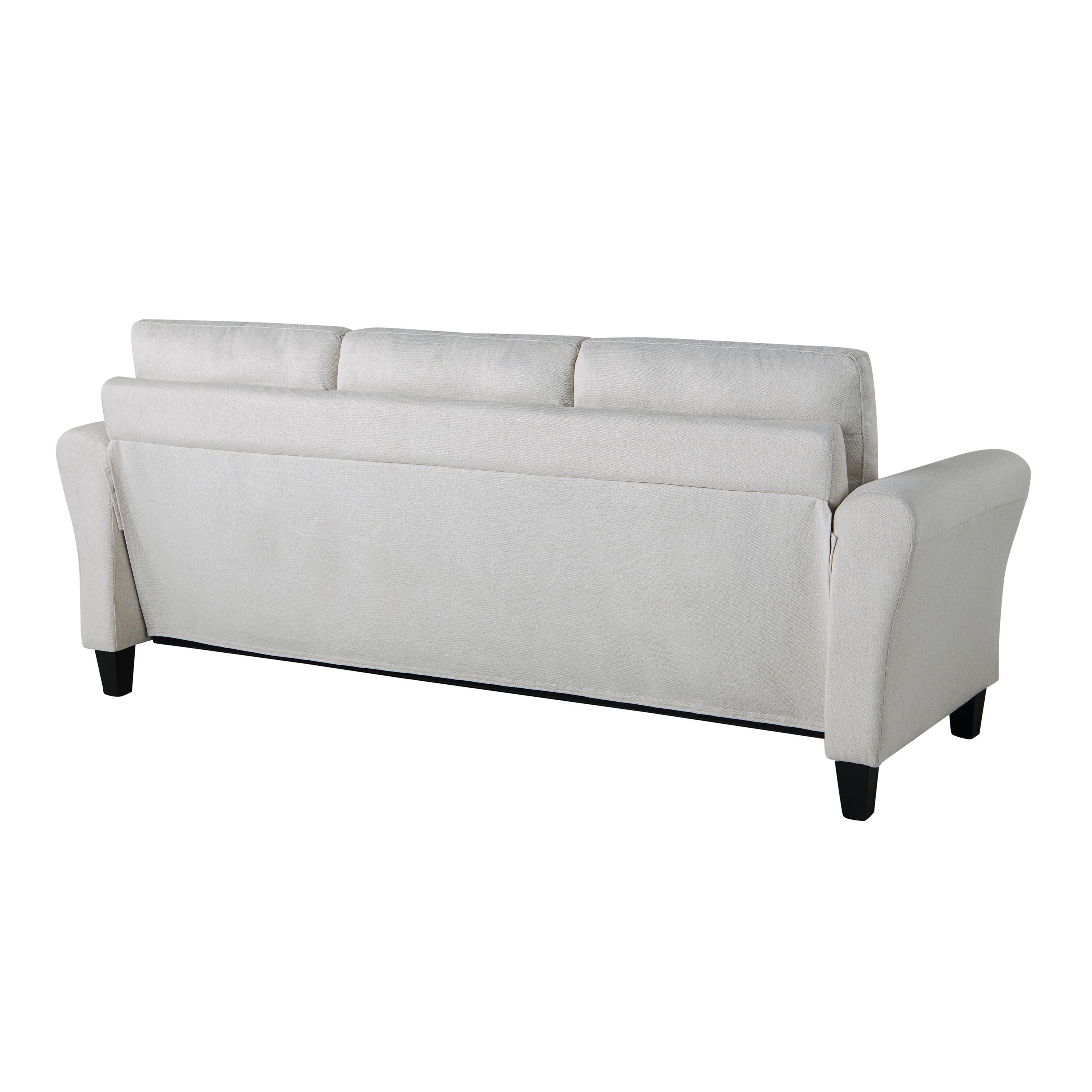 Lifestyle Solutions Alexa Sofa with Rolled Arms, Gray Fabric