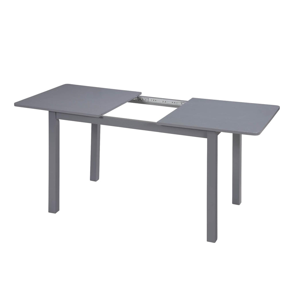 Lisonu 59 Extendable Dining Table, Modern Black Wooden Kitchen Table for 4-8 People, Space-Saving Expandable Table for Dining Room, Home Office & Small Living Spaces