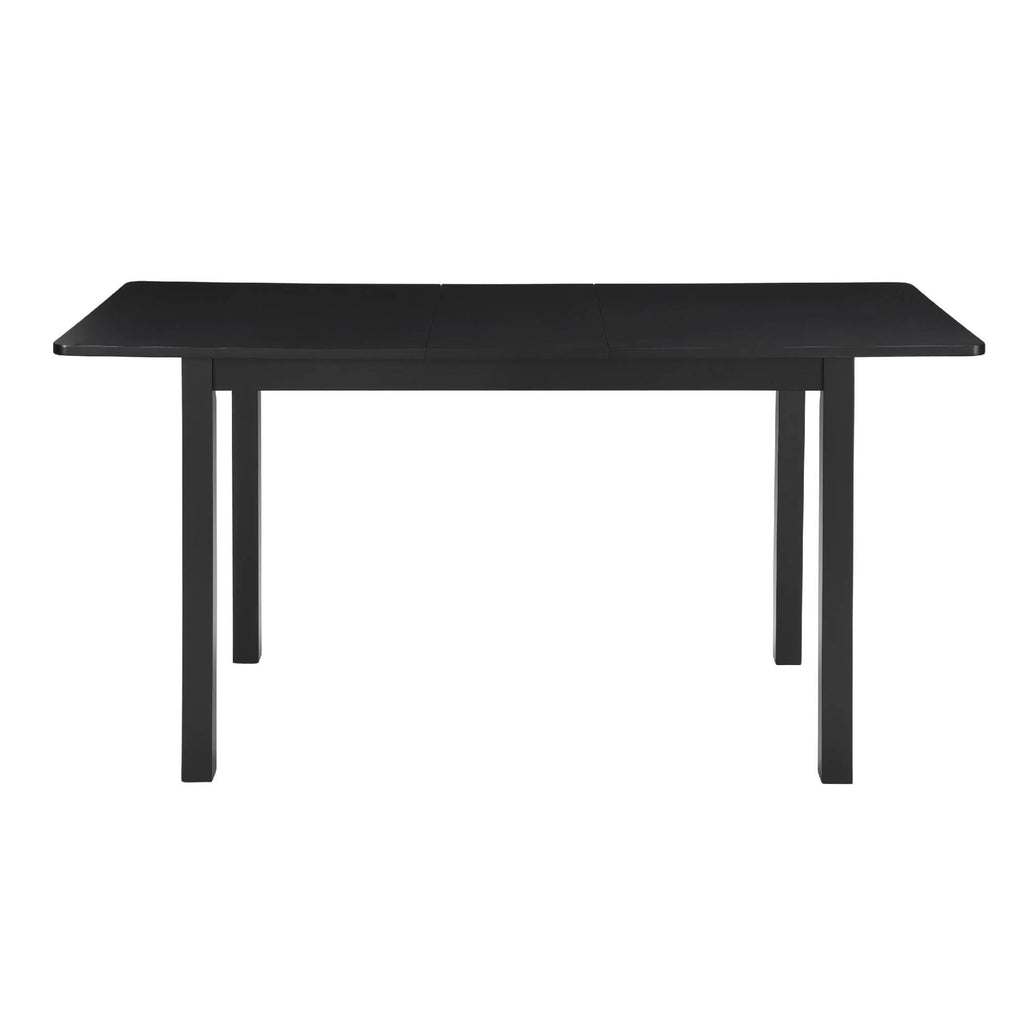 Lisonu 59 Extendable Dining Table, Modern Black Wooden Kitchen Table for 4-8 People, Space-Saving Expandable Table for Dining Room, Home Office & Small Living Spaces