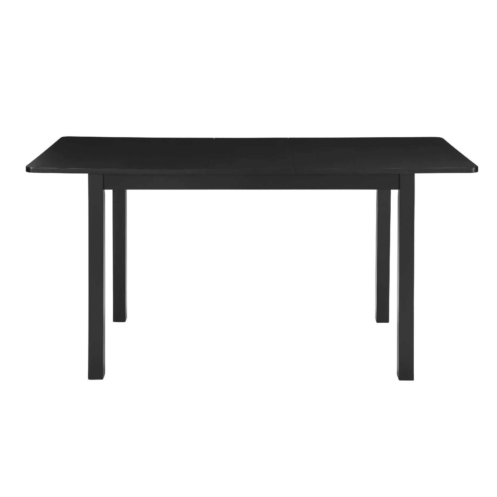 Lisonu 59 Extendable Dining Table, Modern Black Wooden Kitchen Table for 4-8 People, Space-Saving Expandable Table for Dining Room, Home Office & Small Living Spaces