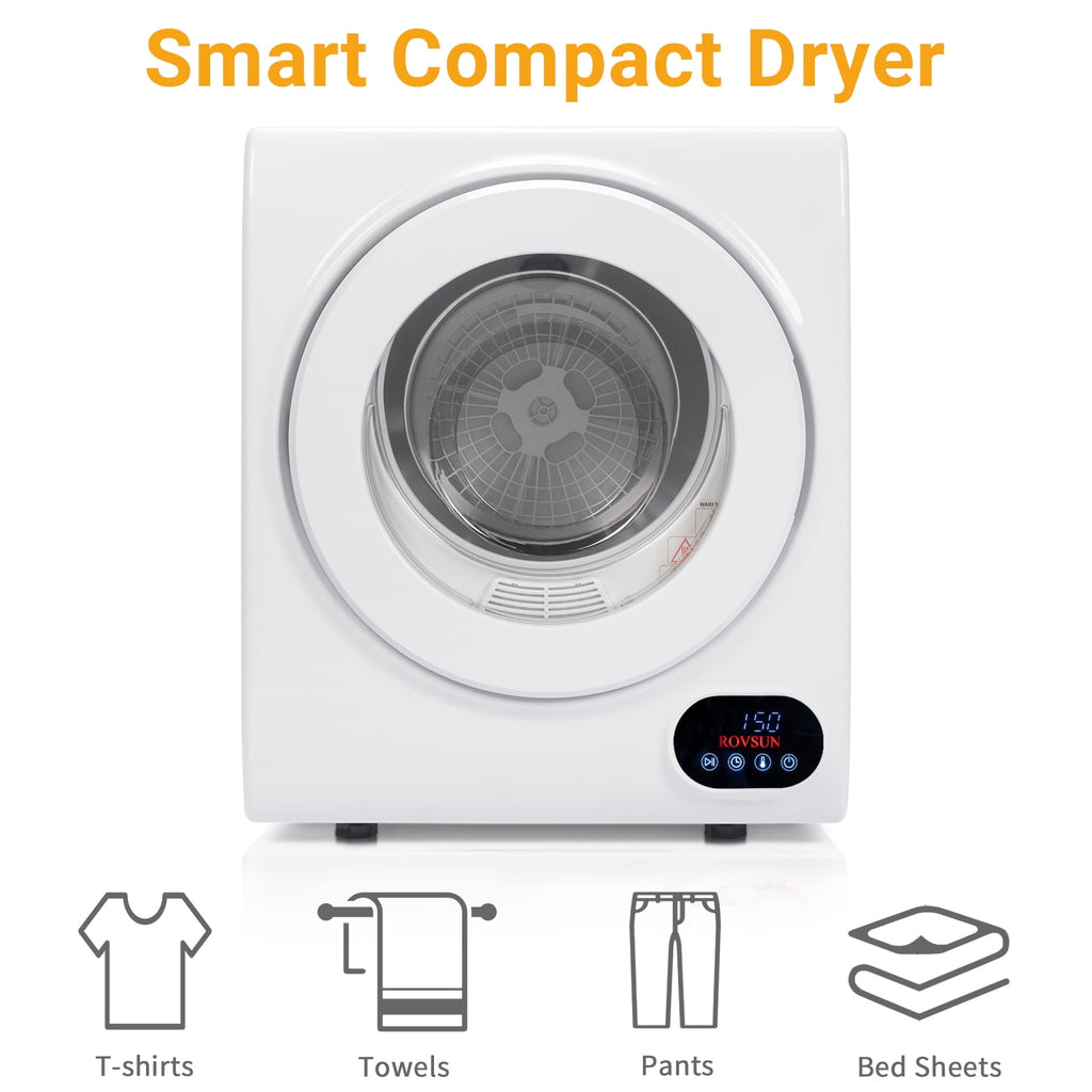 RovSun 110V White Stainless Steel Electric Tumble Dryer