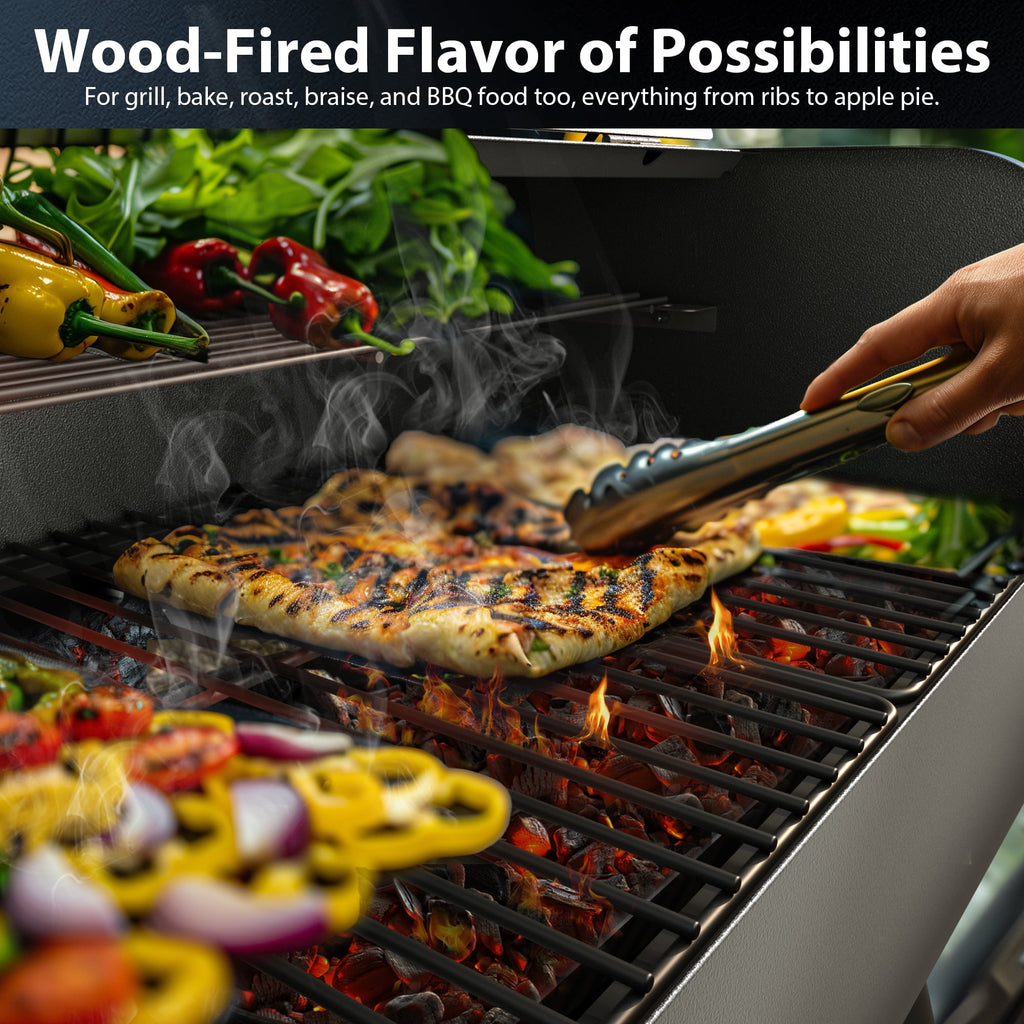 PARGRILL 467 sq.in Wood Pellet Grill & Smoker, BBQ Grill with Auto Temperature Control, for Outdoor Cooking, Patio and Backyard, Bronze Black