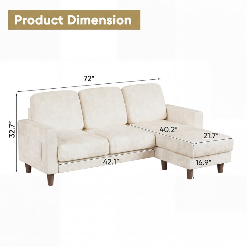 Homall Cloud Modular Sectional Sofa 3 Seat L-Shaped Cloud Oversized Sofa Couch for Living Room, Apartment and Small Space,Dark Gray