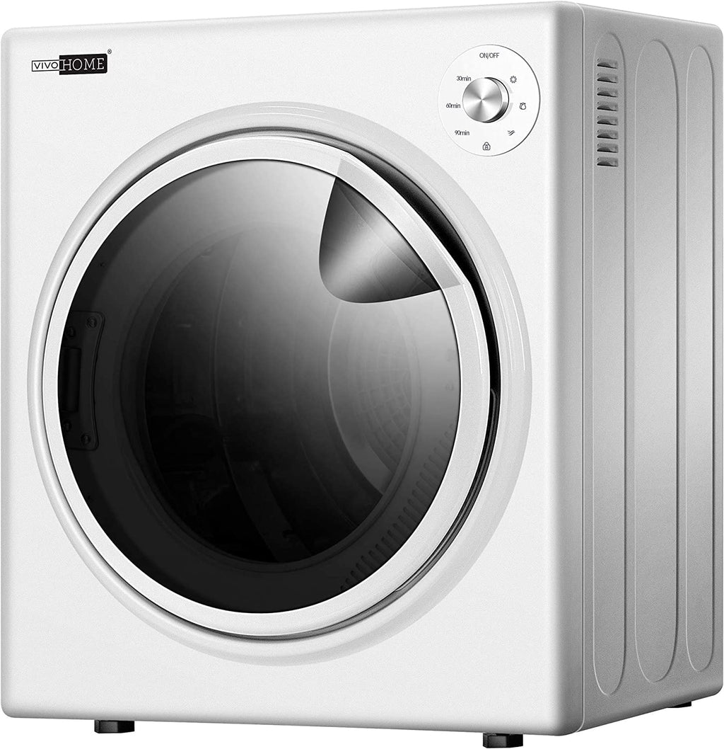 VIVOHOME 1500W Portable Clothes Dryer Machine, 3.5 cu.ft 13Lbs Load, Front Load with Stainless Steel Drum, Adjustable Exhaust Vent