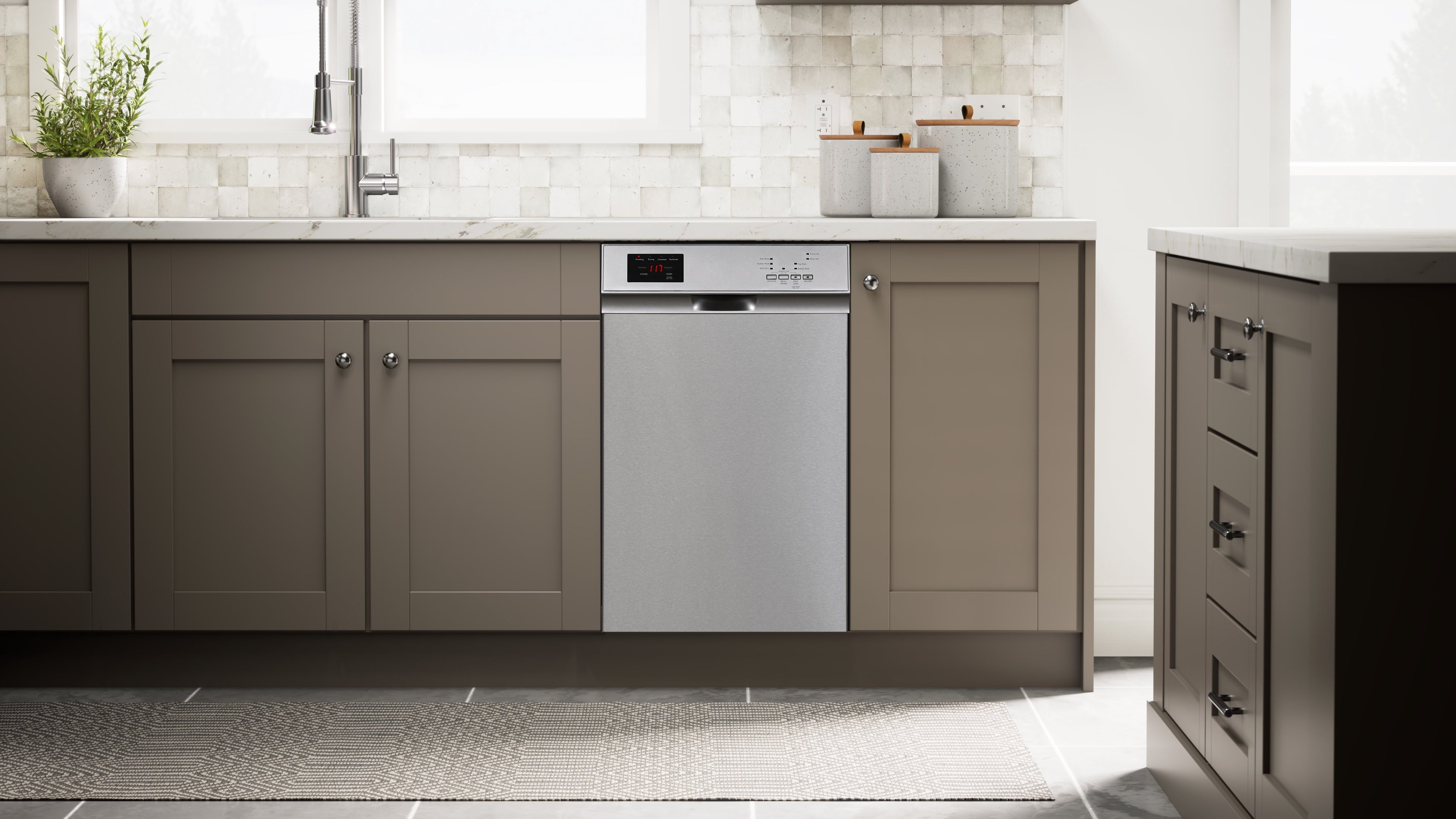 Kenmore 18 Built-in Stainless Steel Tub Dishwasher, SmartWash, 45 dBA Energy Star Certified, Black
