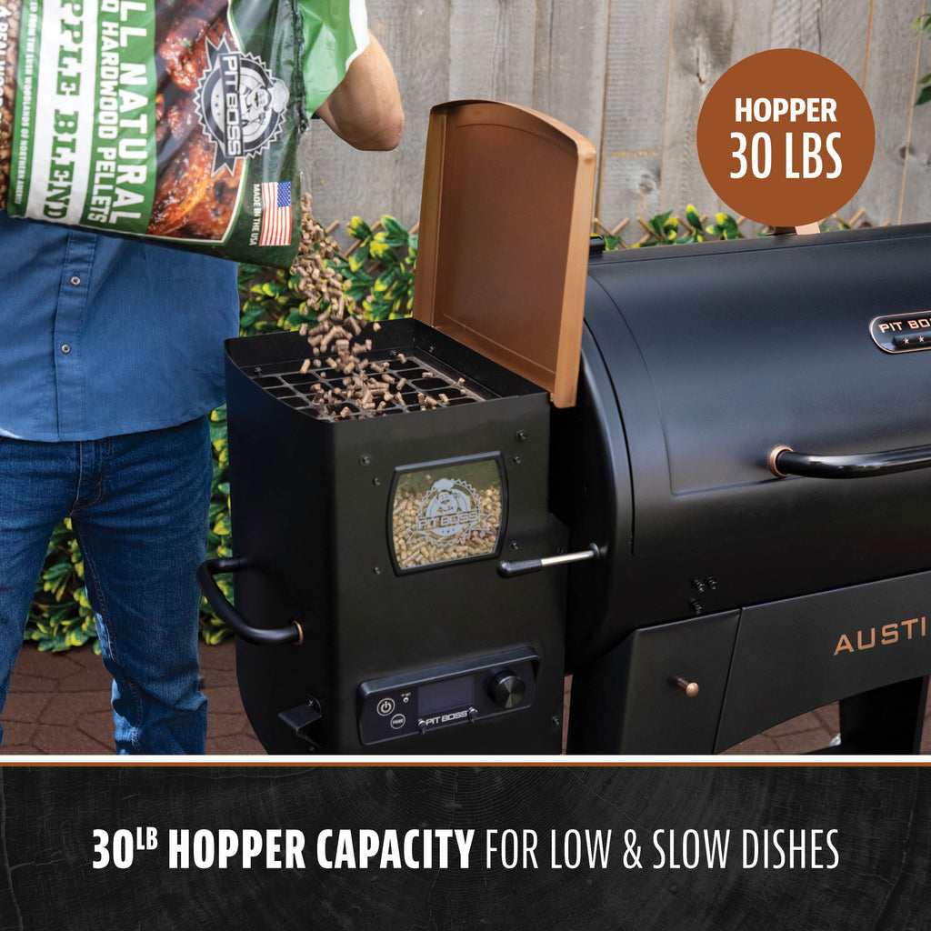 Pit Boss Pellet Smoker, Austin XL 1000 Square inch Wood Fired Pellet Grill, Onyx Series
