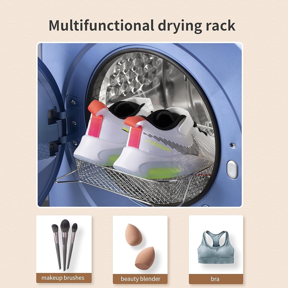 MIDOQIN Portable Clothes Dryer, 120V/850W Compact Laundry Dryer with Exhaust Pipe & LED Touch Control Panel, Front Load Mini Dryer Machine for Apartment
