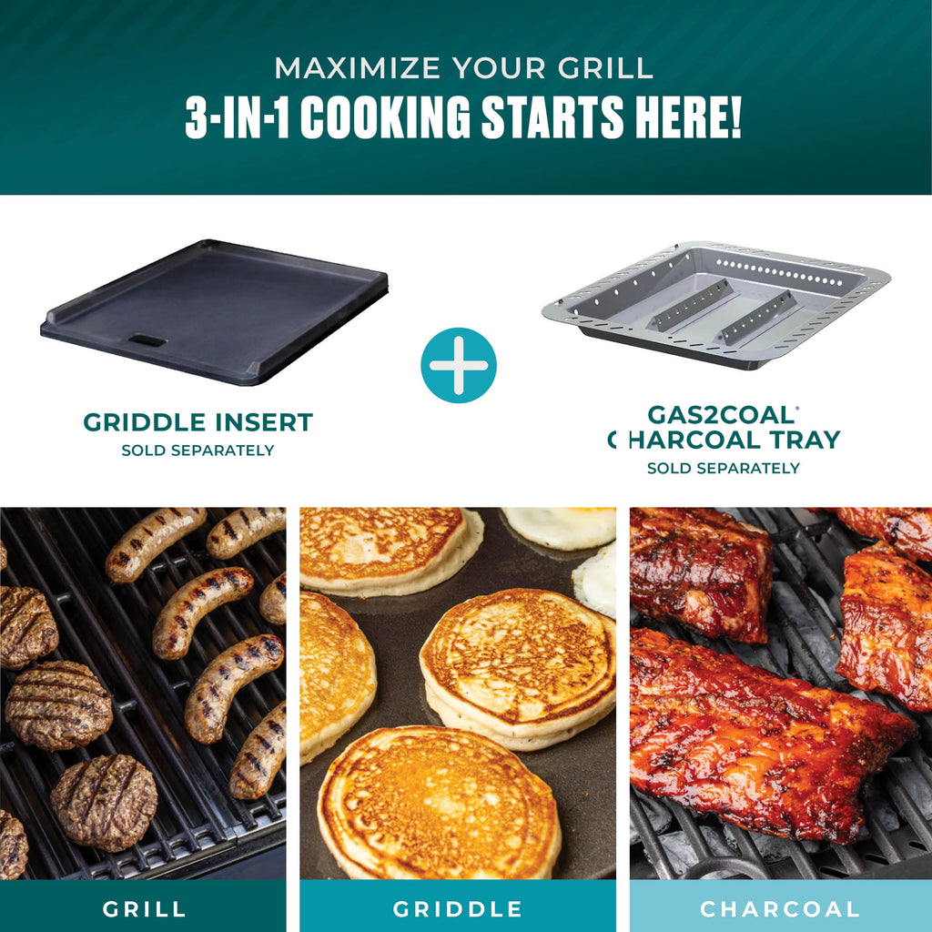 Charbroil® Performance Series™ FlavorMax™ 4 Burner Gas Grill Cabinet with Side Burner, Stainless Steel