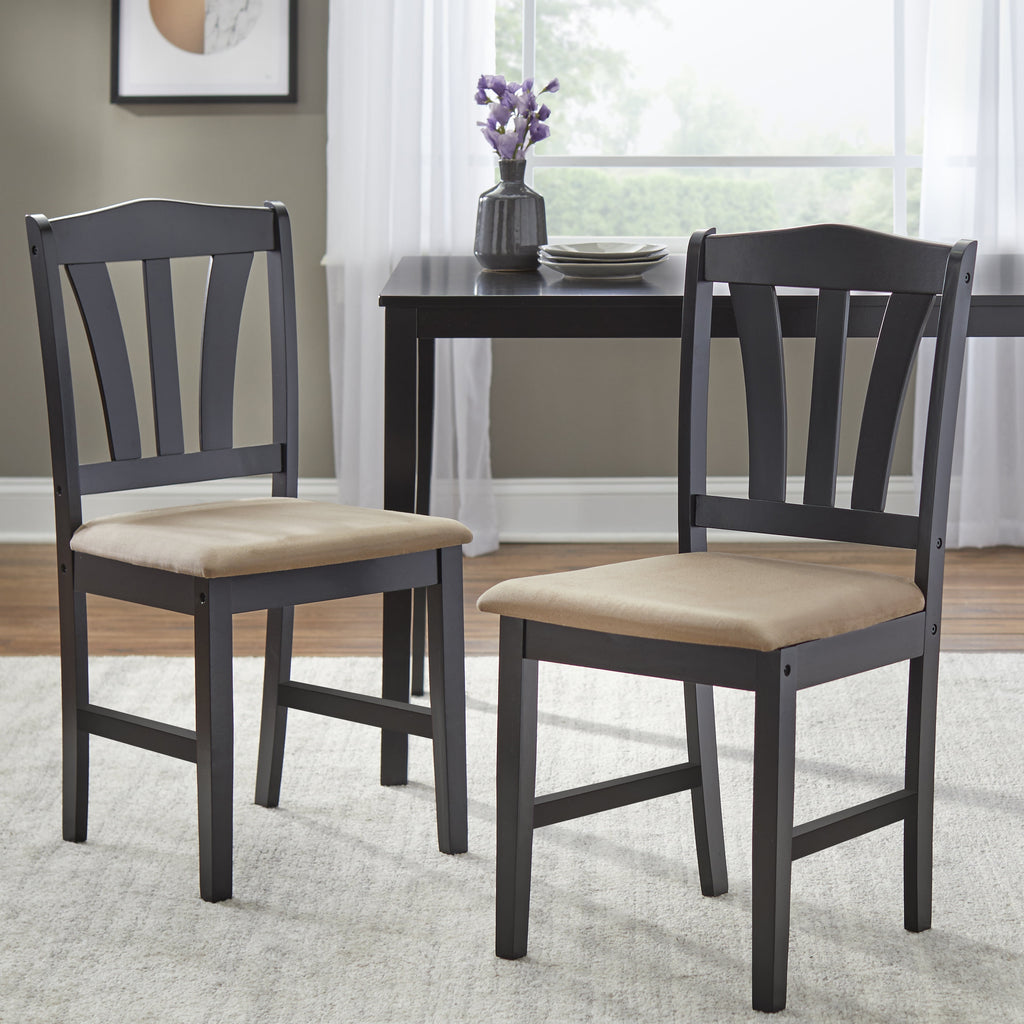 TMS Metropolitan 5-Piece Wood Farmhouse Upholsered Dining Set with Table and Chairs, White