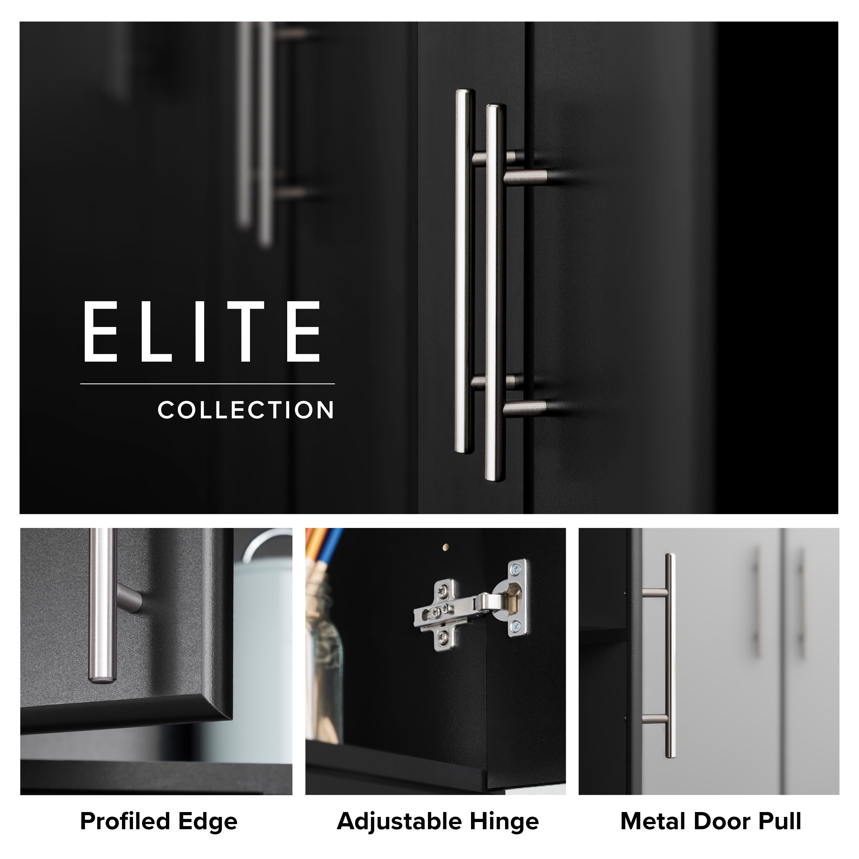 Prepac Armoir, Elite 32W x 35H x 20D White Wardrobe Closet & Cabinet - Functional Clothes Storage with Hanging Rail, Armoire Wardrobe - WEW-3264