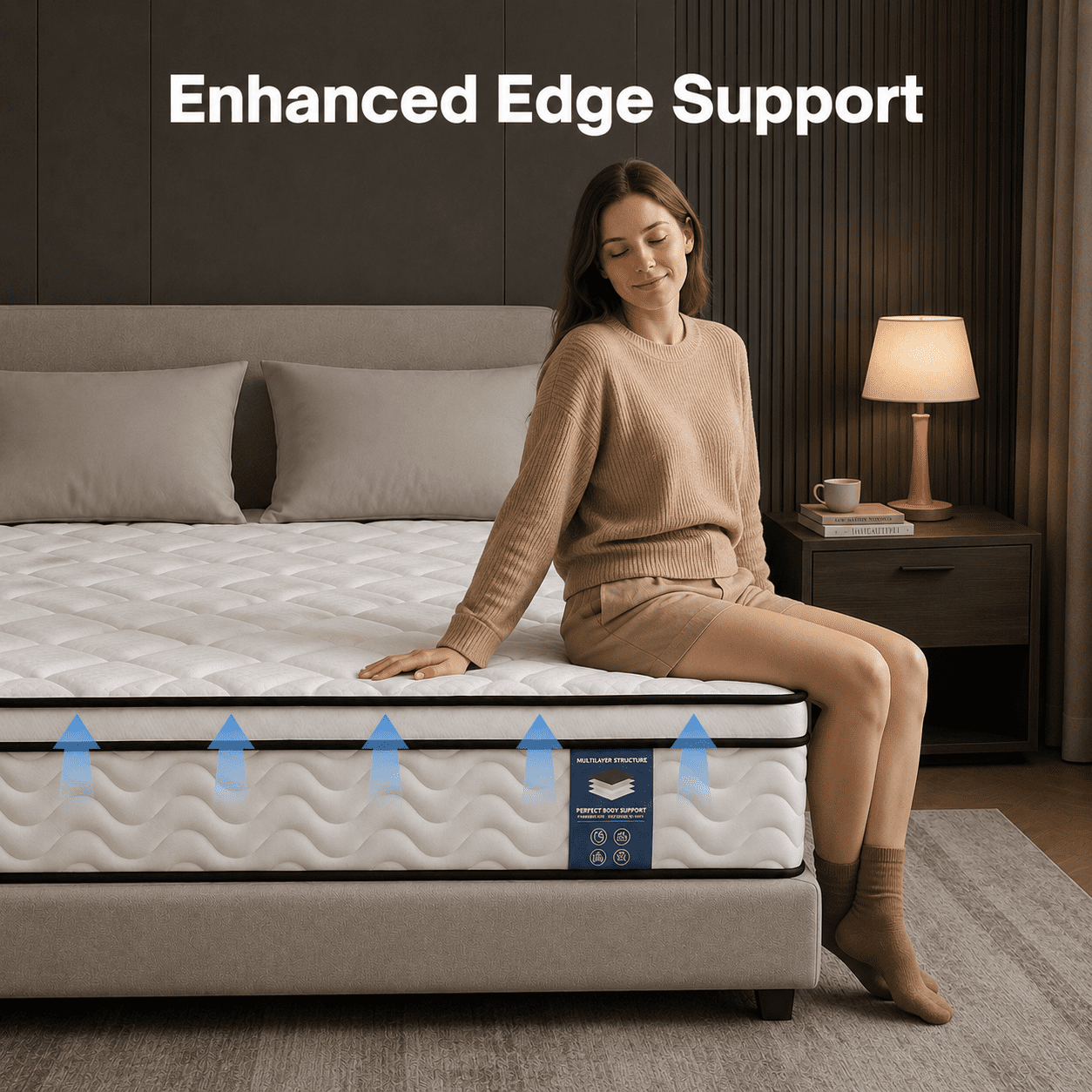 Gravellaire 12 Queen Mattress in a Box, Gel Memory Foam and Pocket Spring Hybrid Mattress, Medium Comfort, Pressure Relief, Adult