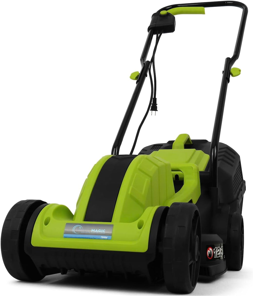 Simpli Magic Corded Electric Lawn Mower Lightweight Lawn Mower with Adjustable Cutting Height