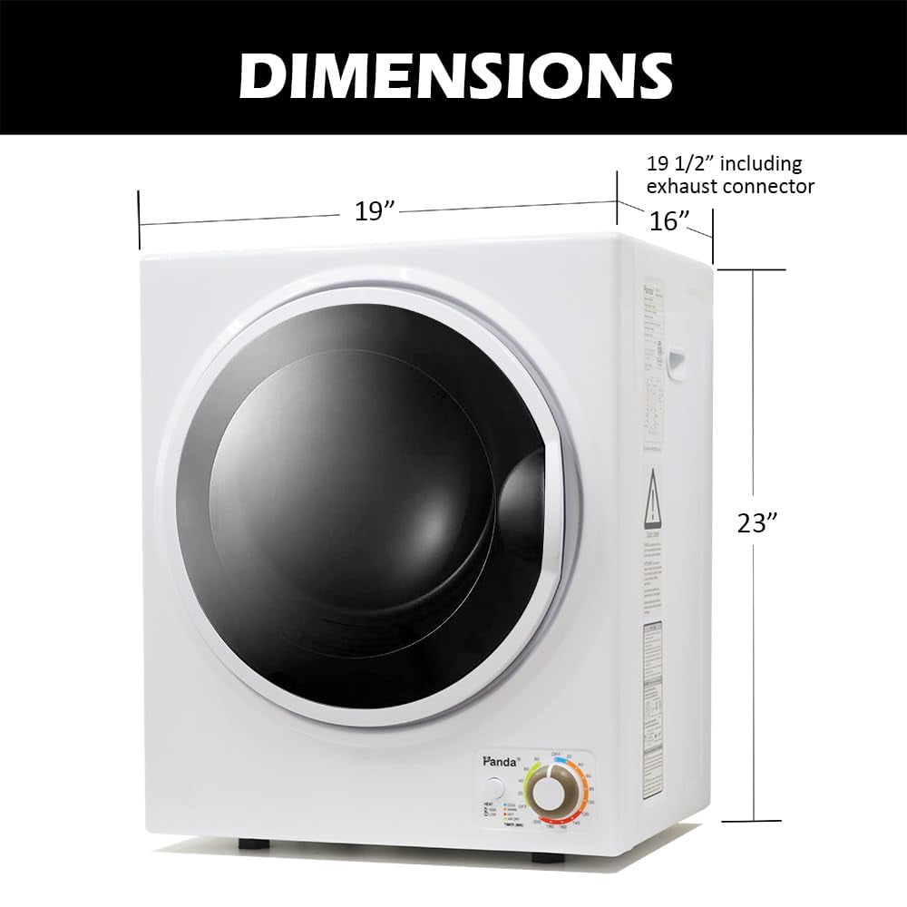 Panda Small Mini Compact Dryer 110V Stainless Steel Drum 1.50cu.ft