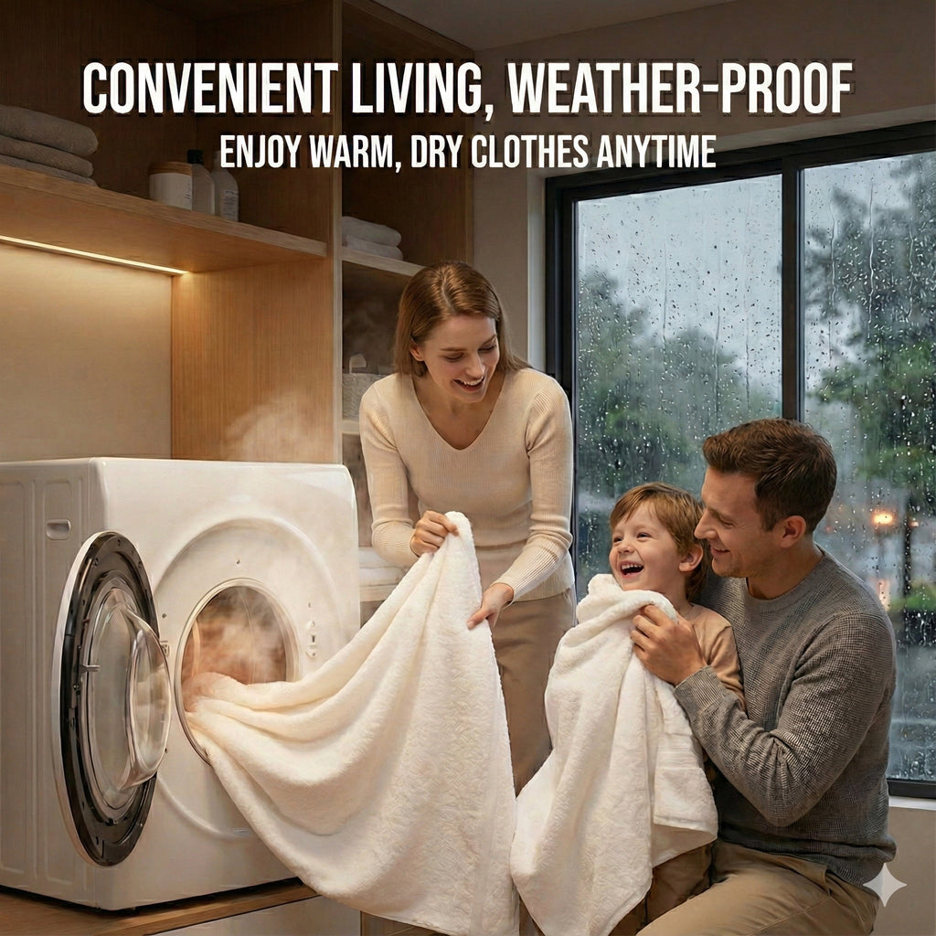 EUHOMY 3.5 Cu.ft Portable Dryer, 26.4lbs Clothes Dryer with 4 Modes for Apartments, Dorms & Small Spaces