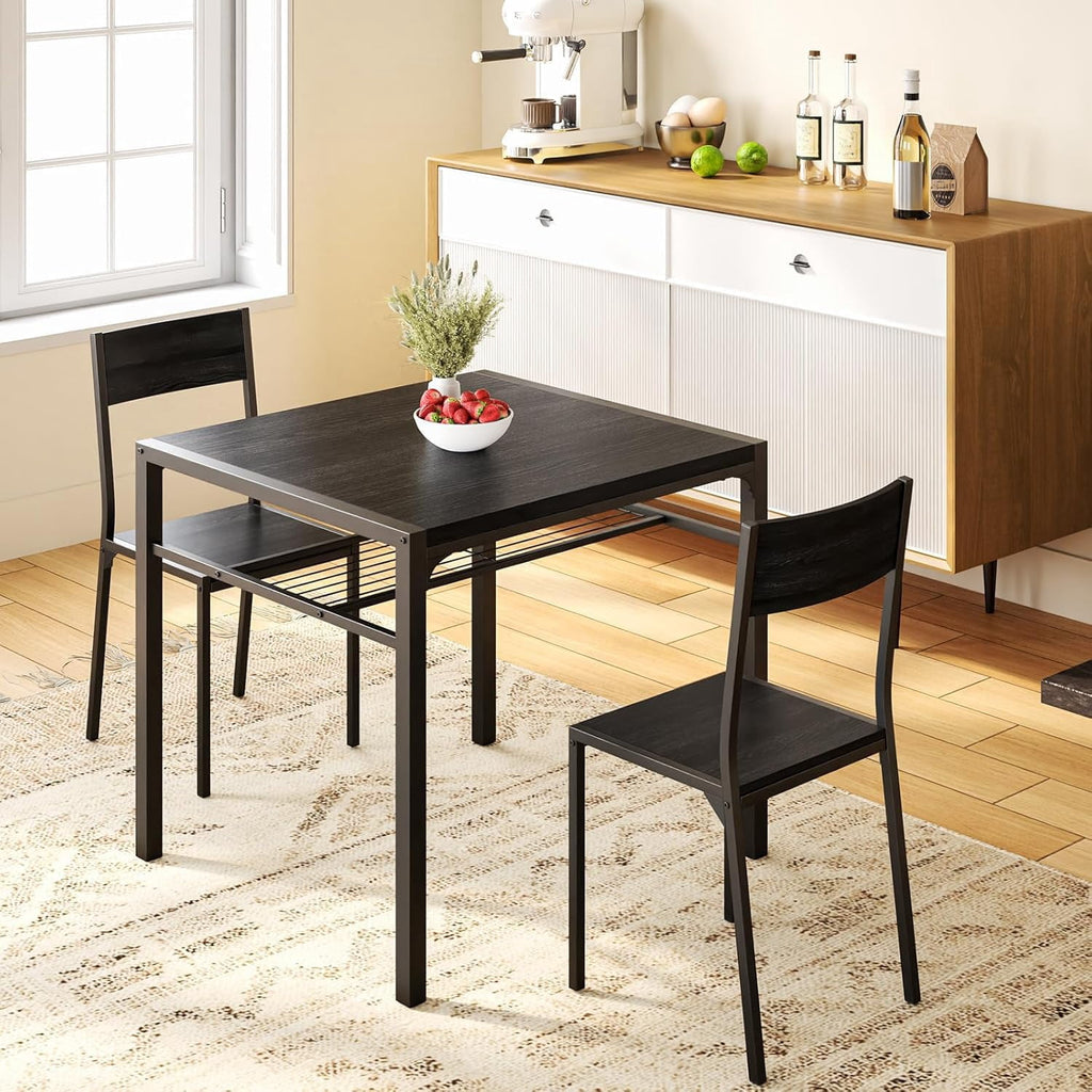 Aiho 7-Piece Dining Table Set for 6, Space-Saving Kitchen Table with Chairs, Compact Dining Furniture for Small Spaces & Apartments, Retro