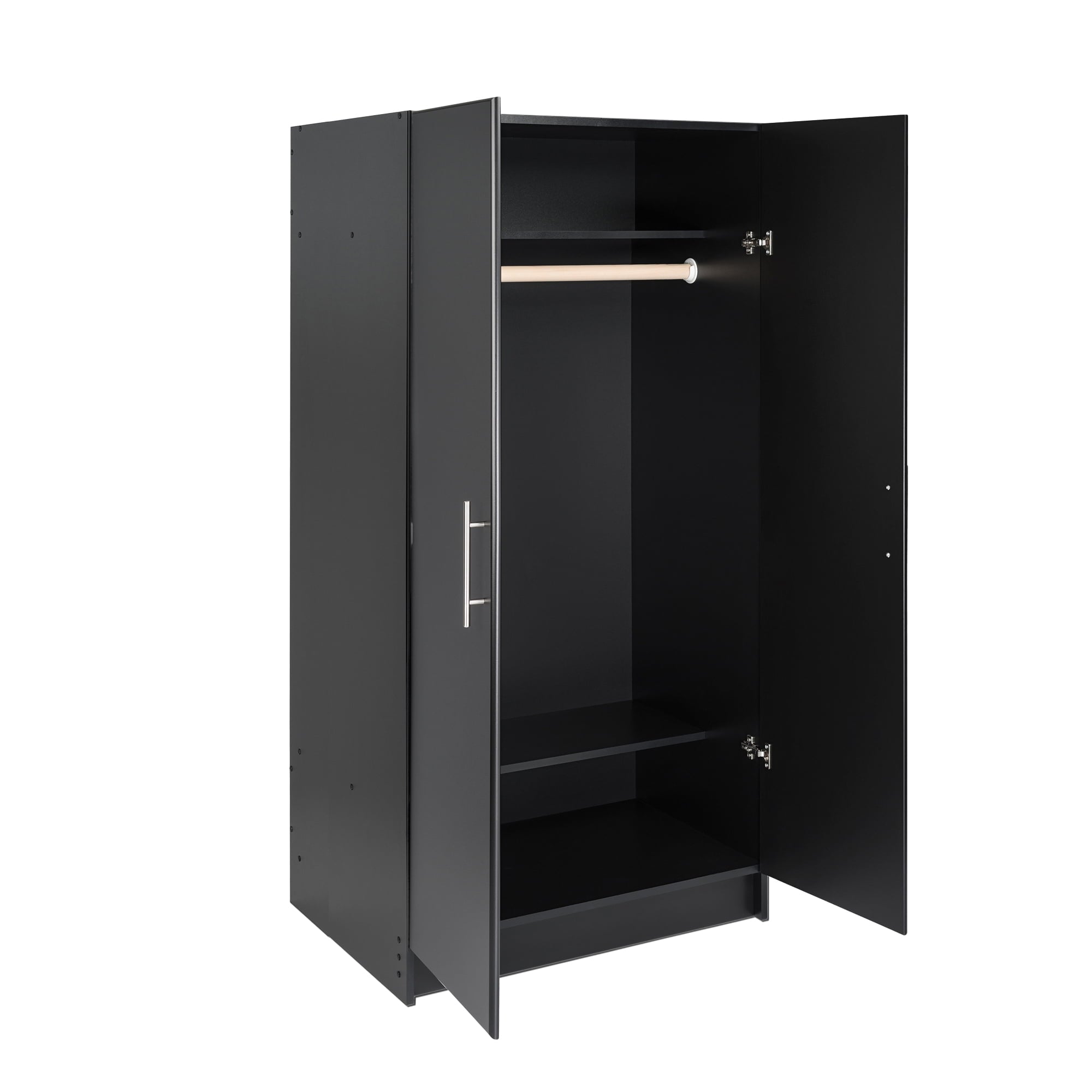 Prepac Armoir, Elite 32W x 35H x 20D White Wardrobe Closet & Cabinet - Functional Clothes Storage with Hanging Rail, Armoire Wardrobe - WEW-3264