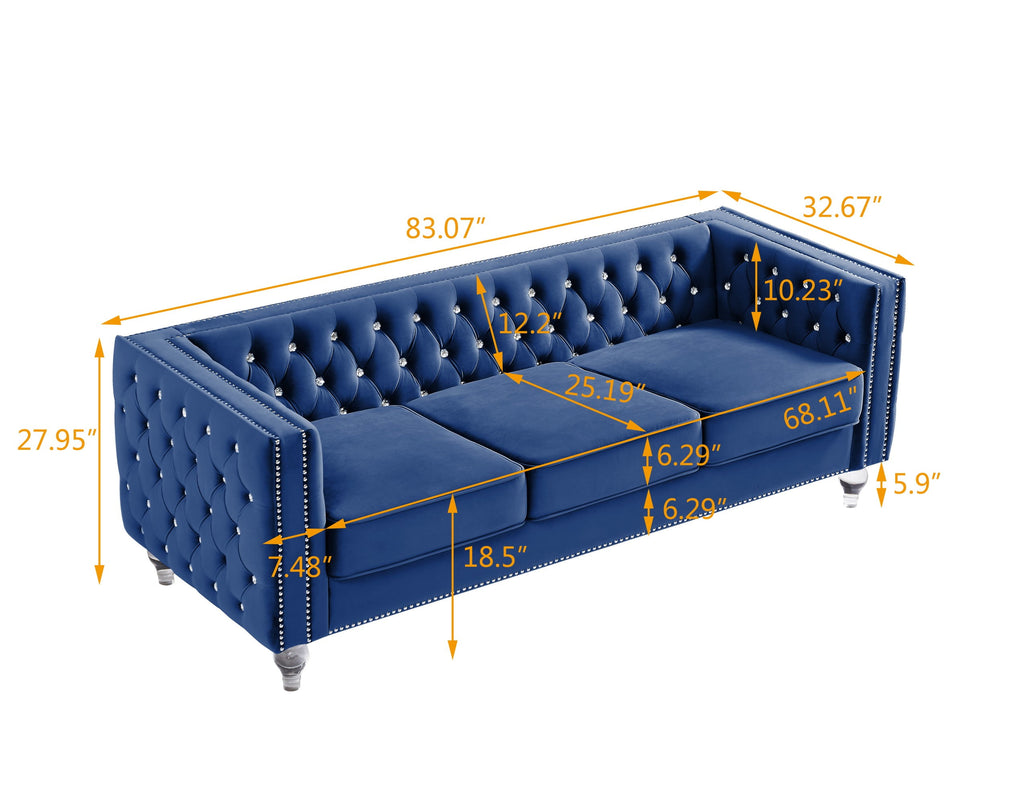 Gewnee 86.6 Modern Sofa Couch,Teddy Velvet 3 Seaters Comfy Couch with Deep Seat for Living Room,2 Pillows,Beige