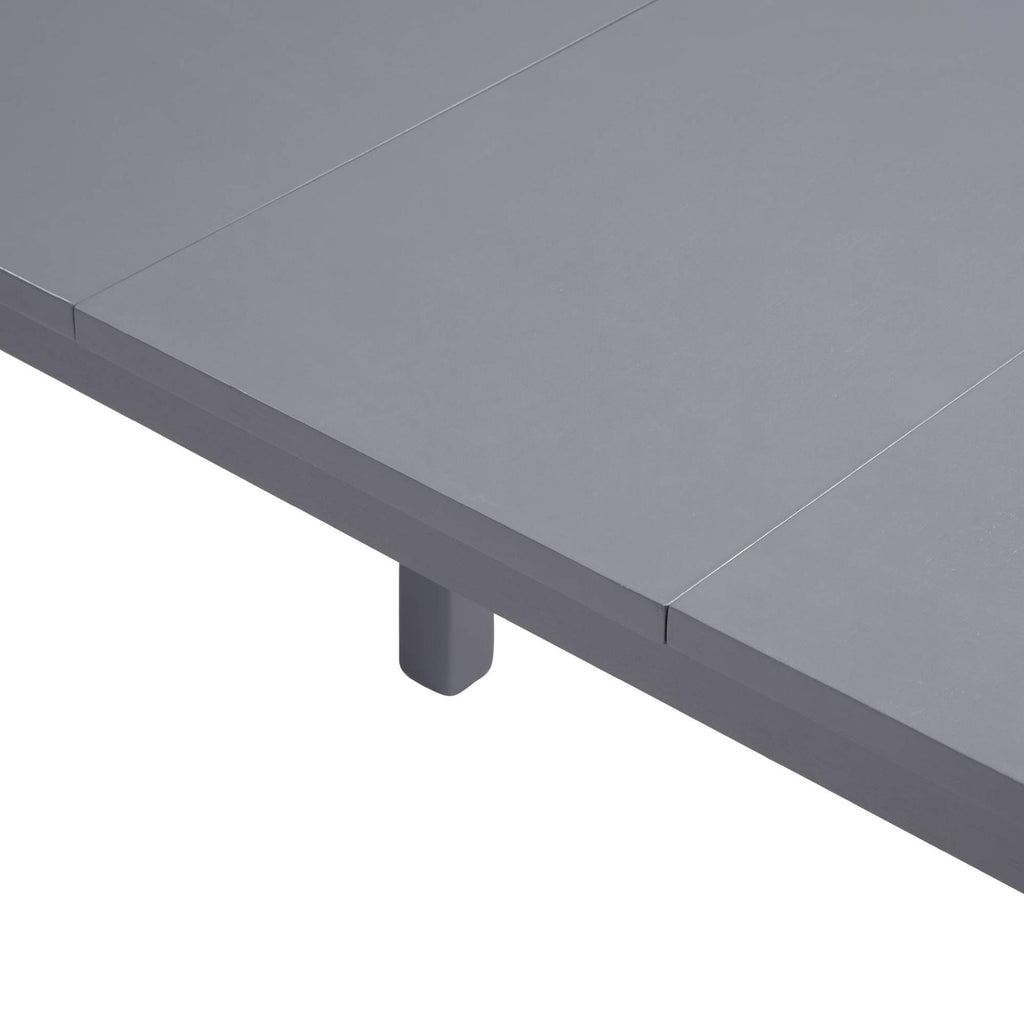 Lisonu 59 Extendable Dining Table, Modern Black Wooden Kitchen Table for 4-8 People, Space-Saving Expandable Table for Dining Room, Home Office & Small Living Spaces