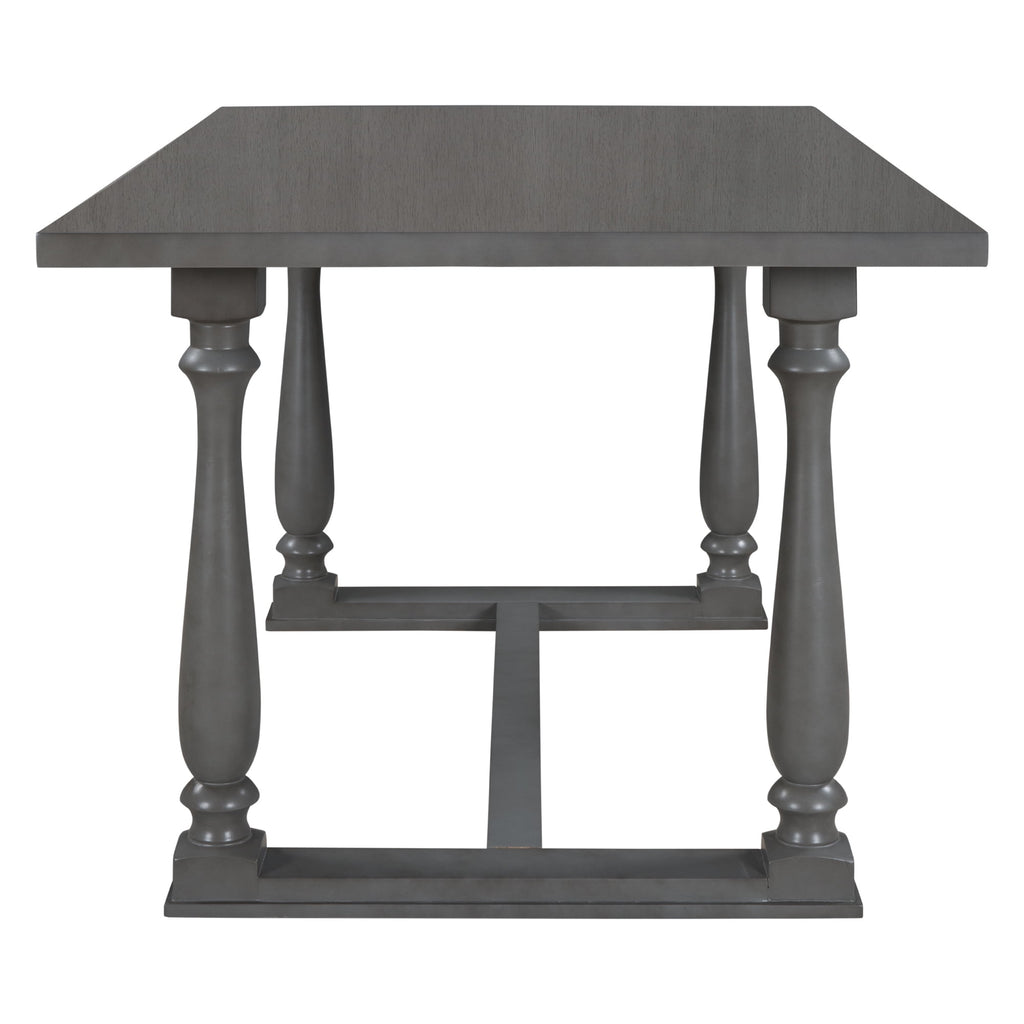 Harper & Bright Designs Dining Table Set for 6 with Bench Rectangular Table and 4 Upholstered Chairs for Kitchen, Gary