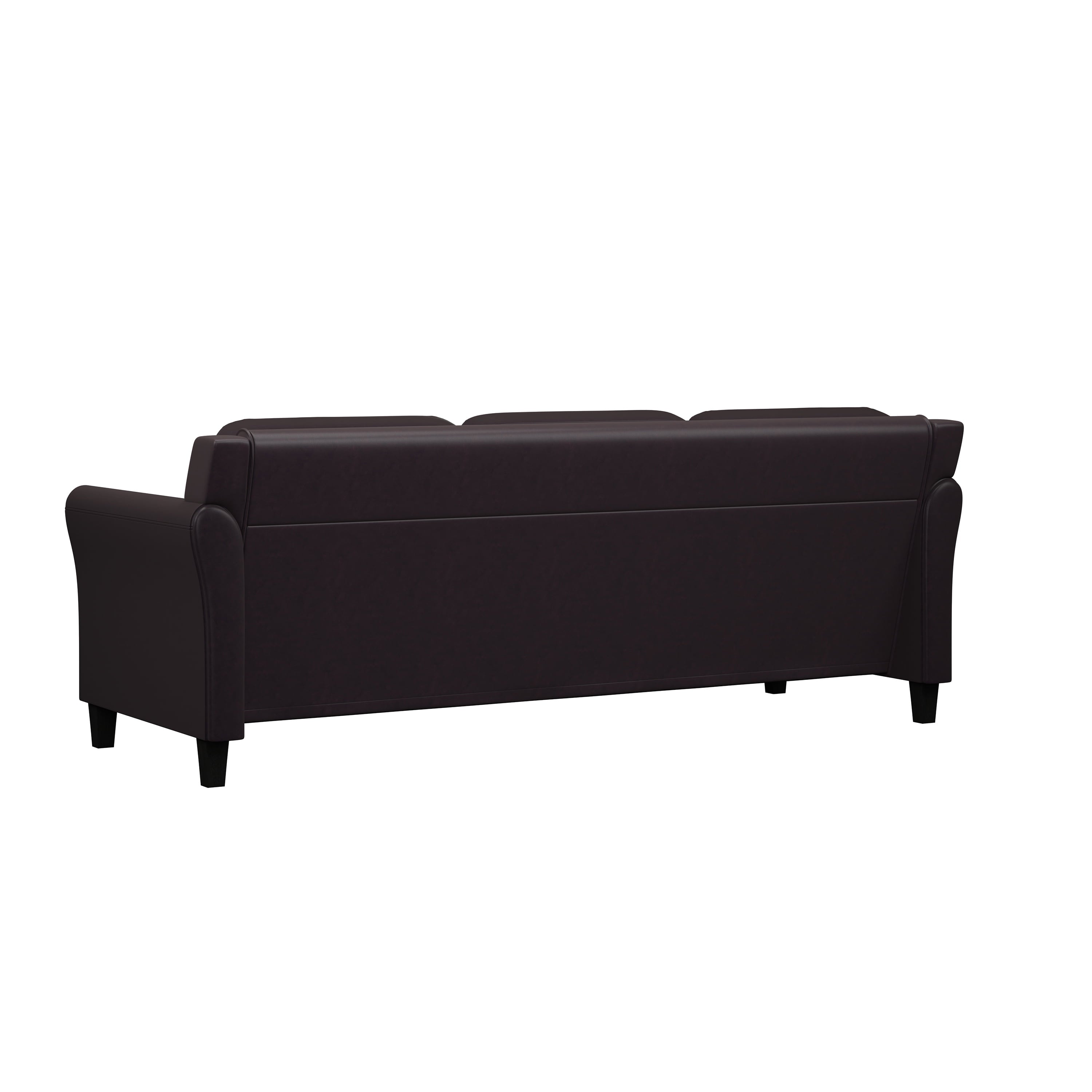 Lifestyle Solutions Taryn Curved Arms Sofa, Black Fabric