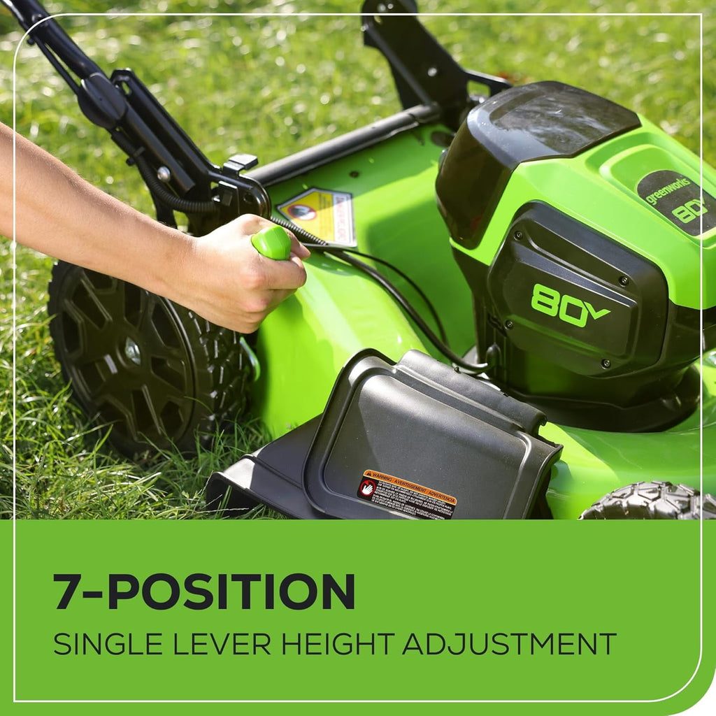 Greenworks Pro 80V 21-Inch Brushless Self-Propelled Lawn Mower, 4Ah Battery Included MO80L410