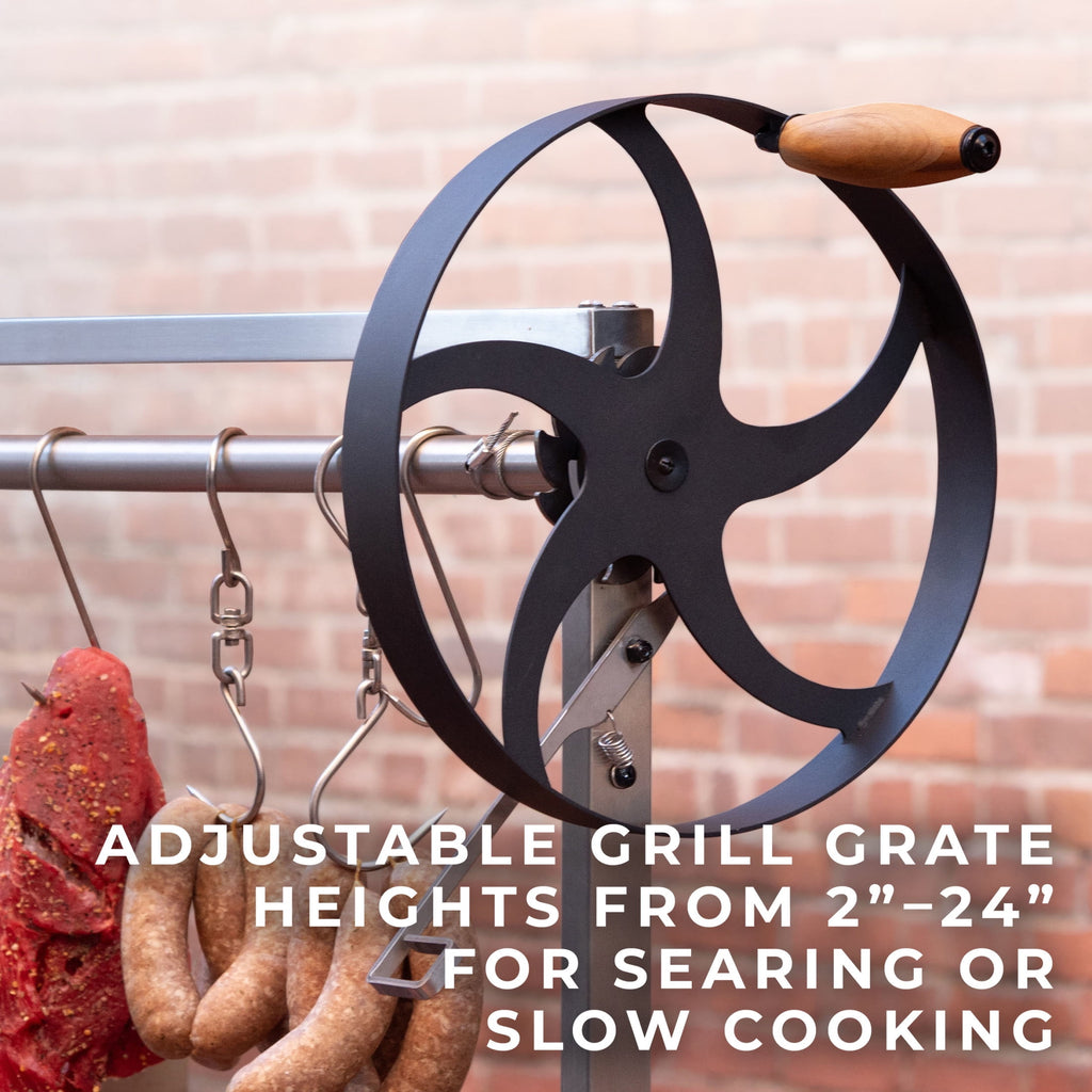 Backyard Discovery Argentine Santa Maria Wood Fire & Charcoal Steel BBQ Grill, Brasero