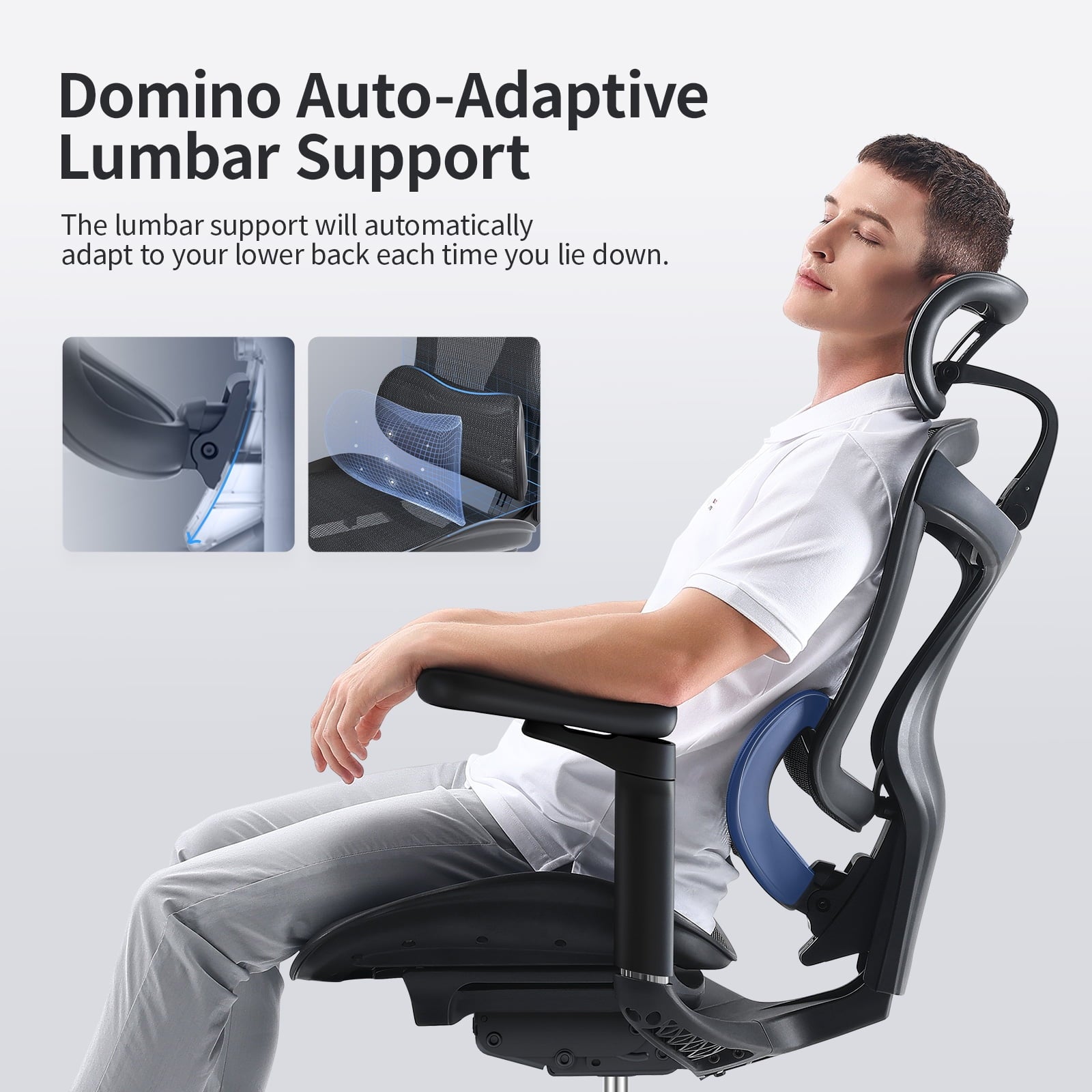 Sihoo Doro-C300 Ergonomic Chair, 3D Armrests  Swivel Chair, Adaptive Lumbar Support Office Chair, Ergonomic Desk Chairs for Adults, Comfort Home Office Chair, Black (Set of 1))