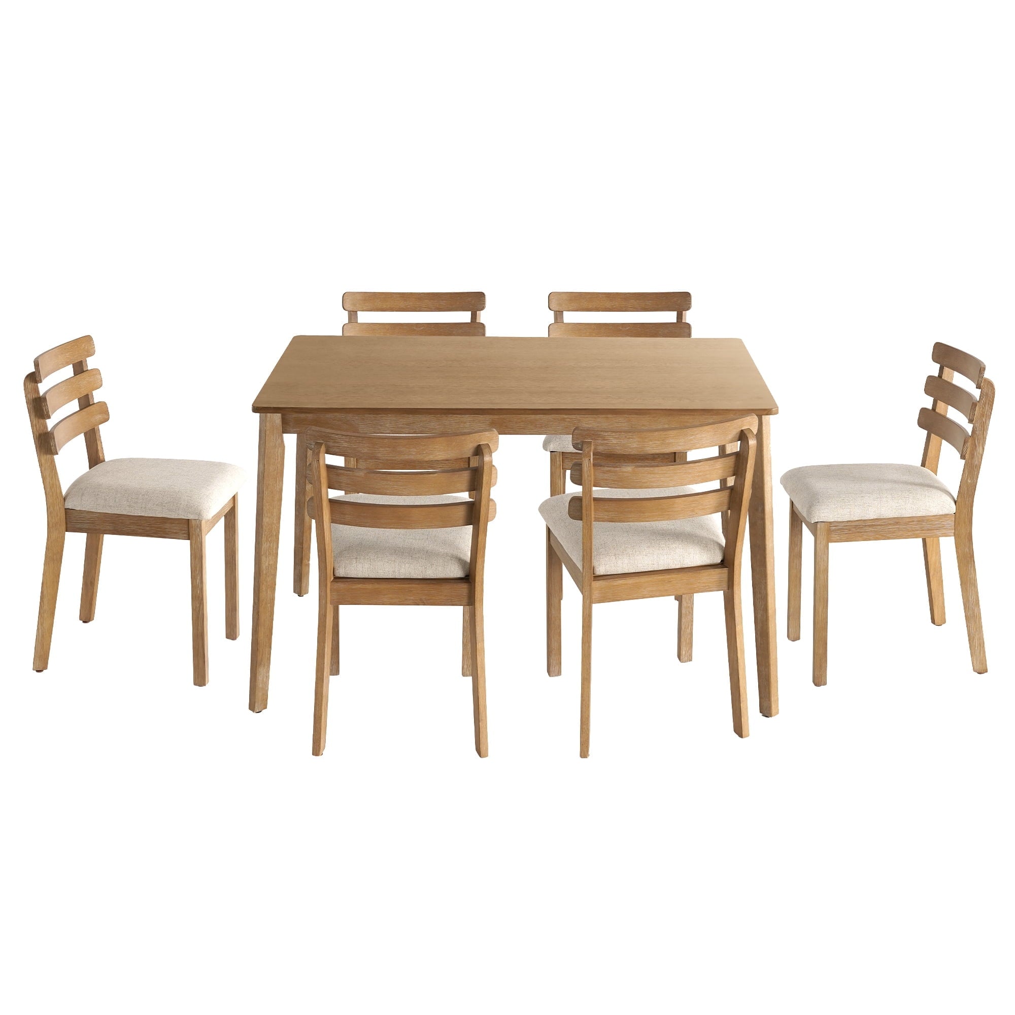 Kithkasa 47 Dining Table for 6 People,Wooden Farmhouse Kitchen Table for Kitchen, Living Room,Dining Room,Natural