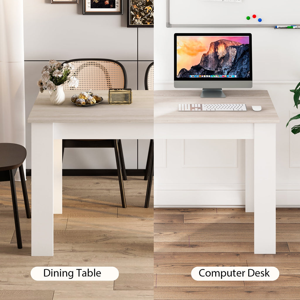 Costway Dining Table 47 Inch Kitchen Dining Table Rectangular for Small Space Dark Gray