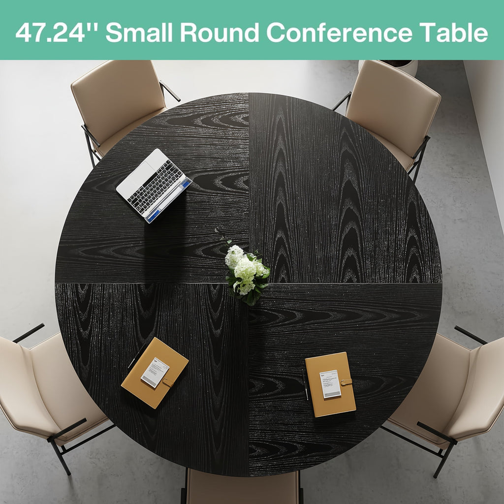 Modern Faux Marble Dining Table, 63 Rectangular 4-6 Seater Wood Table with Sturdy Base, Kitchen Living Room Dinner Table