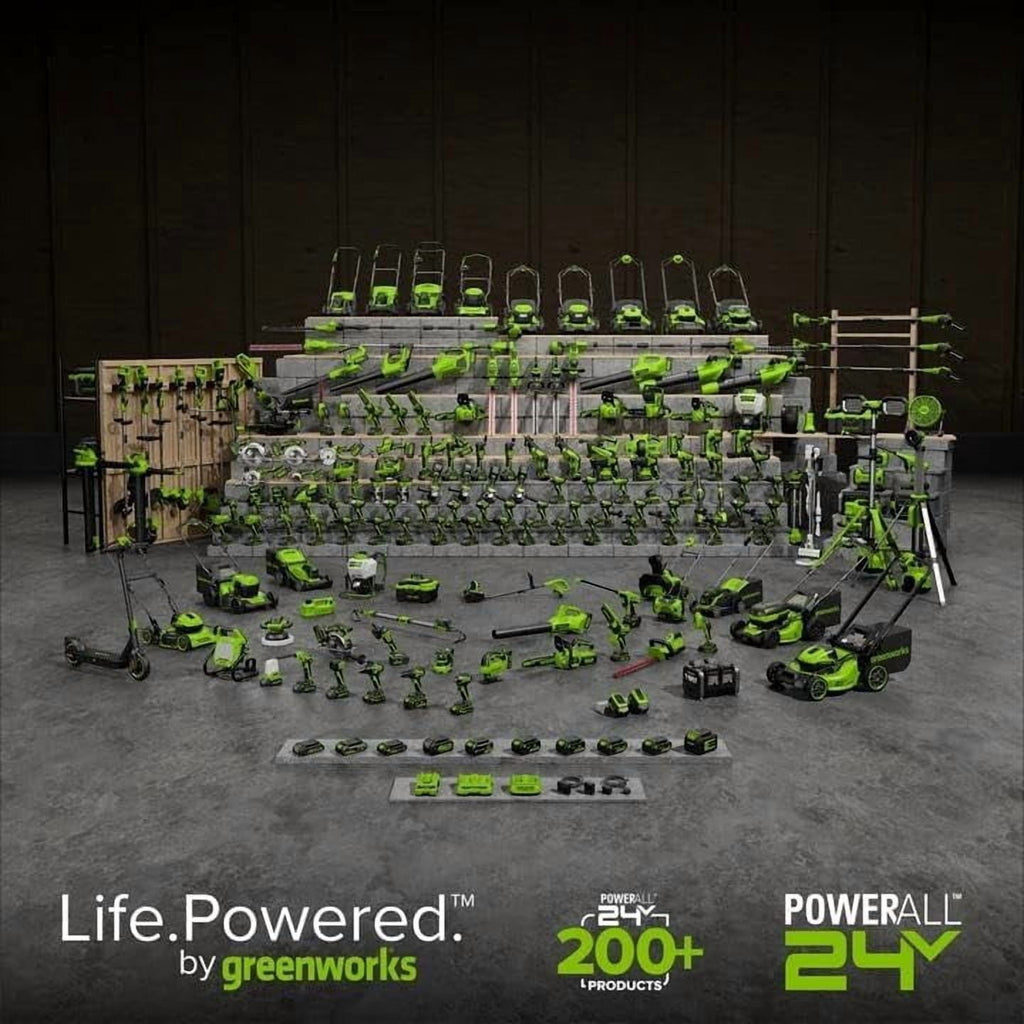 Greenworks 48V (24V x 2) 17 Brushless Cordless Push Lawn Mower, Includes (2) 4.0Ah Batteries and Dual Port Rapid Charger (200+ Compatible Tools, 45-Min Runtime)