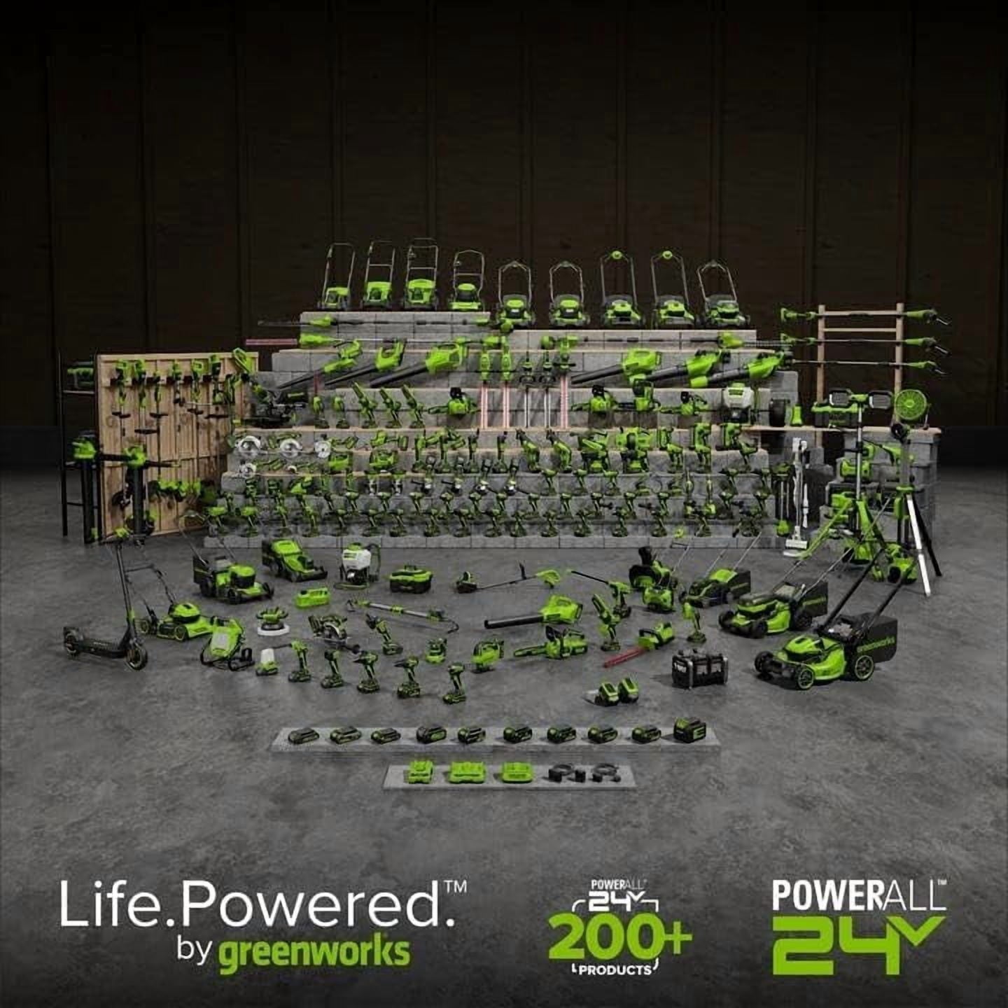 Greenworks 48V (24V x 2) 17 Brushless Cordless Push Lawn Mower, Includes (2) 4.0Ah Batteries and Dual Port Rapid Charger (200+ Compatible Tools, 45-Min Runtime)