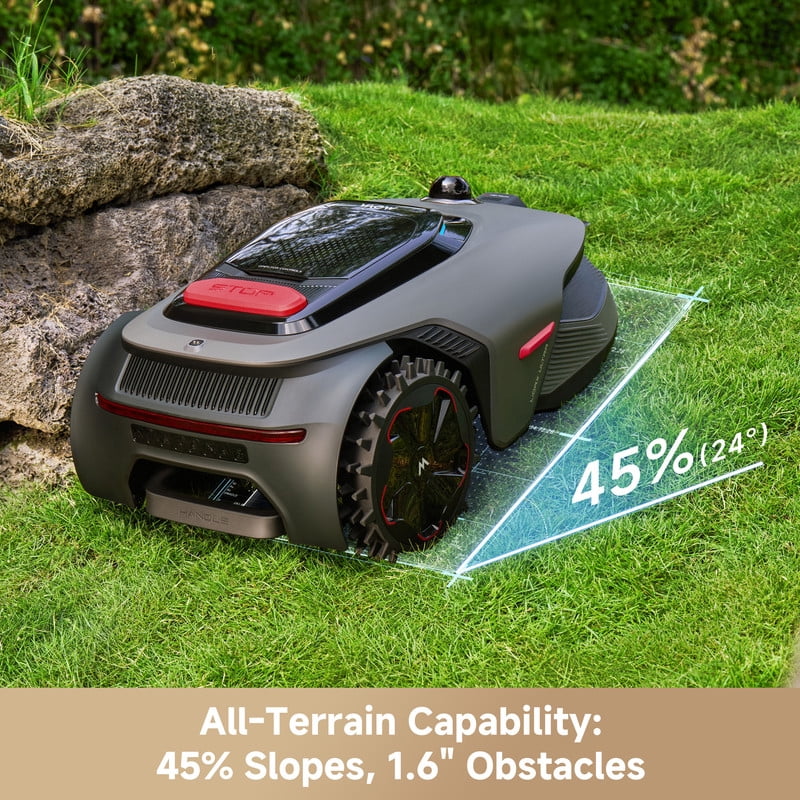 MOVA LiDAX Ultra 2000 Robotic Lawn Mower,Dual Mapping,0.5 Acres,Edge Cutting, Adjustable Cutting Height, Smart Obstacle Avoidance